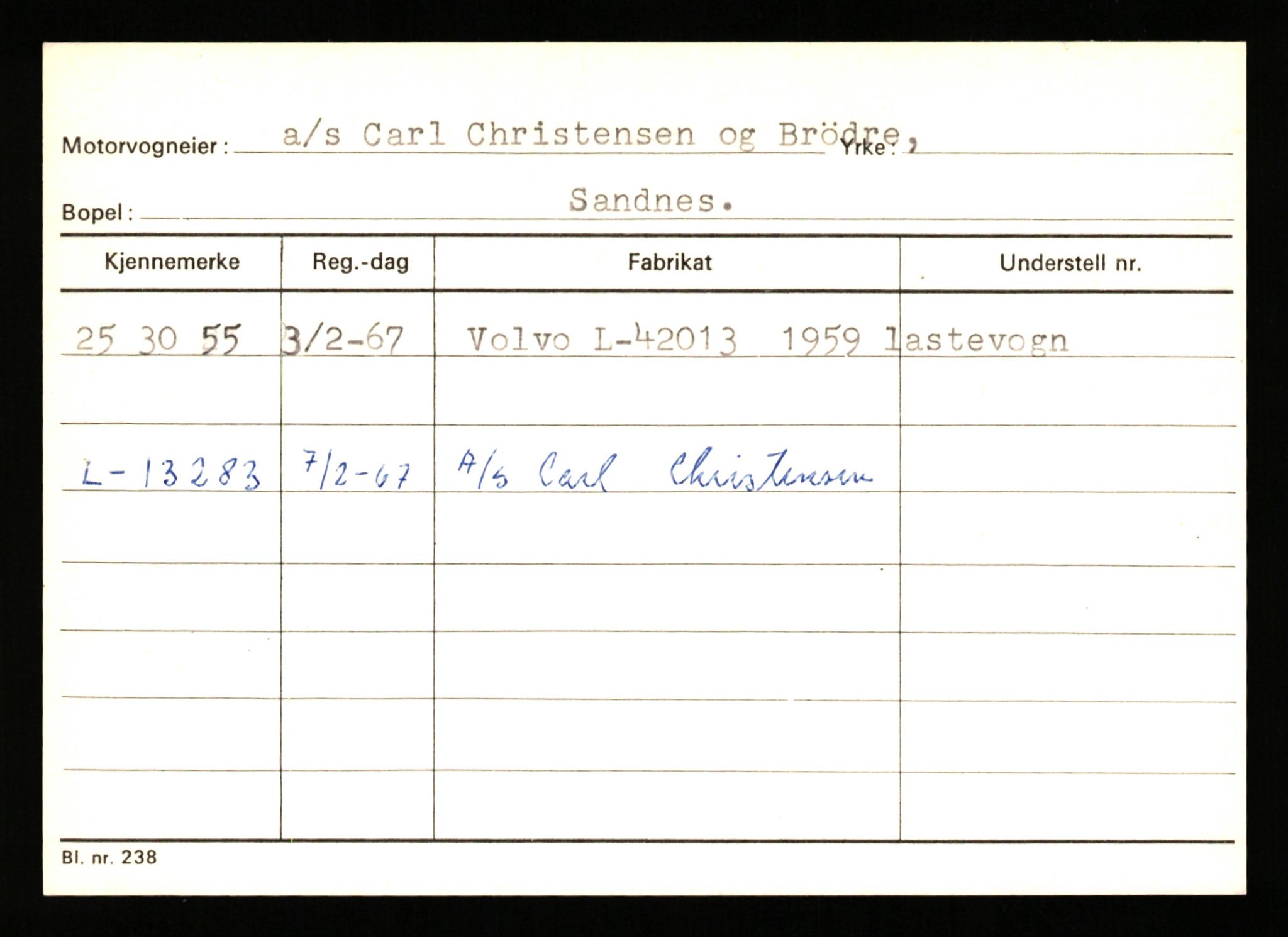 Stavanger trafikkstasjon, AV/SAST-A-101942/0/G/L0011: Registreringsnummer: 240000 - 363477, 1930-1971, p. 495