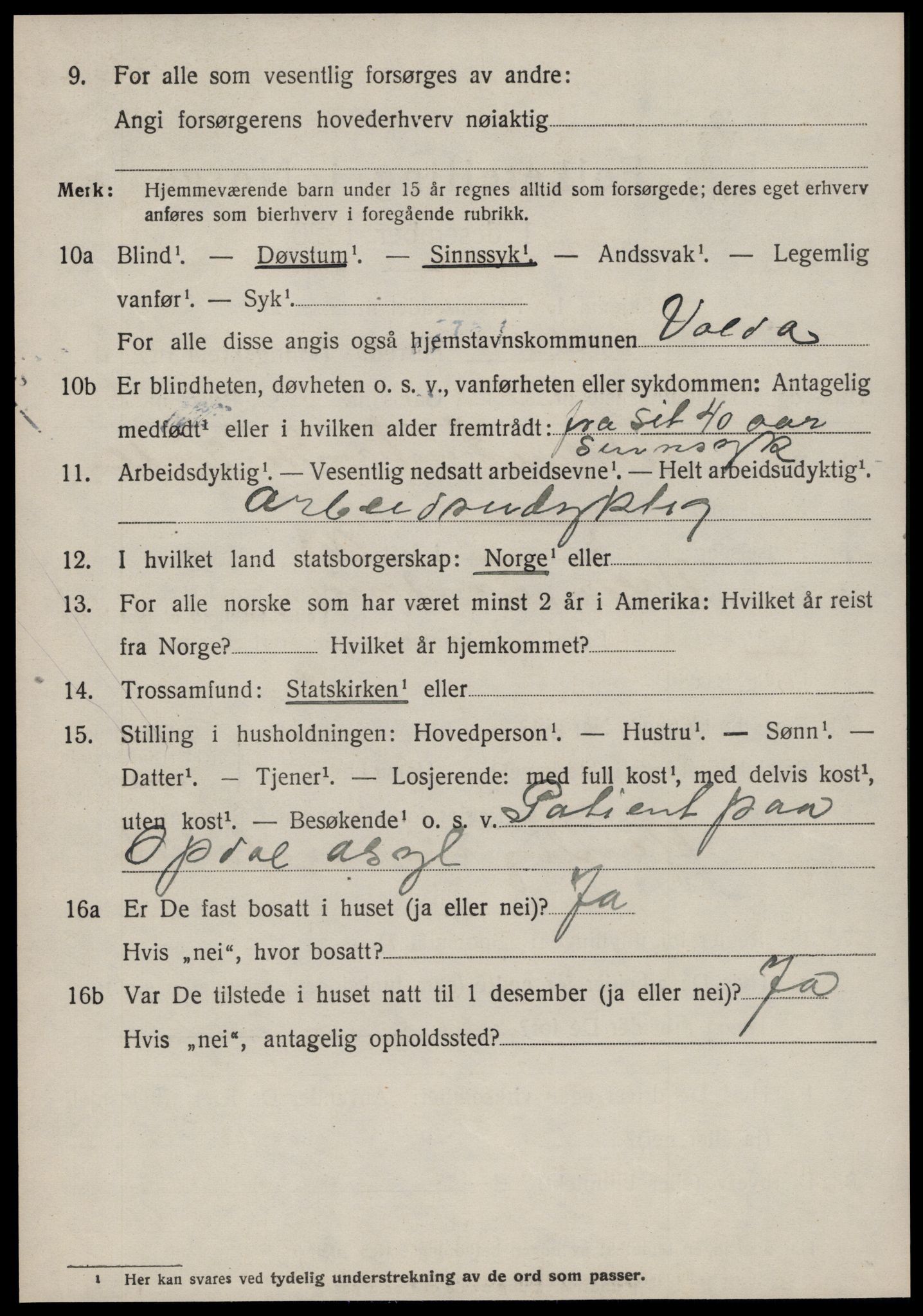 SAT, 1920 census for Bolsøy, 1920, p. 7538