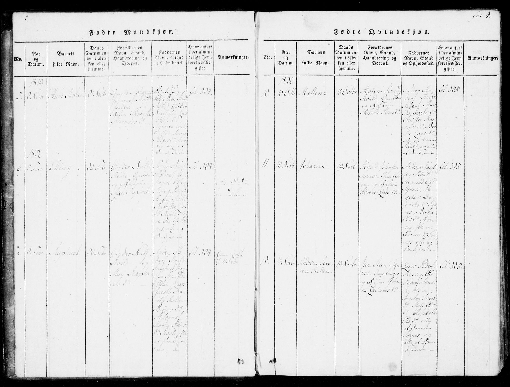 Ministerialprotokoller, klokkerbøker og fødselsregistre - Møre og Romsdal, AV/SAT-A-1454/537/L0517: Parish register (official) no. 537A01, 1818-1862, p. 4