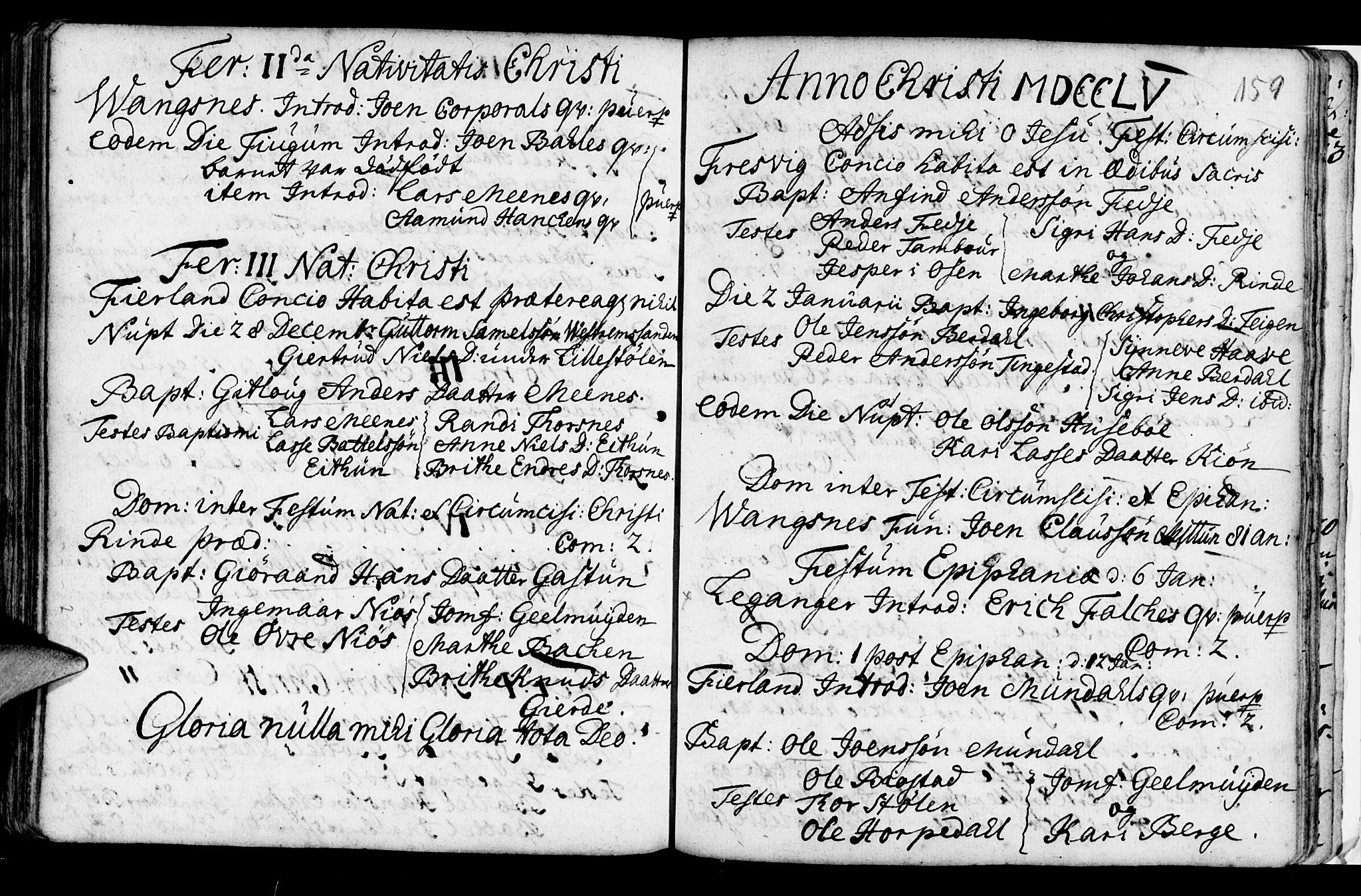 Leikanger sokneprestembete, SAB/A-81001: Parish register (official) no. A 2, 1735-1756, p. 159