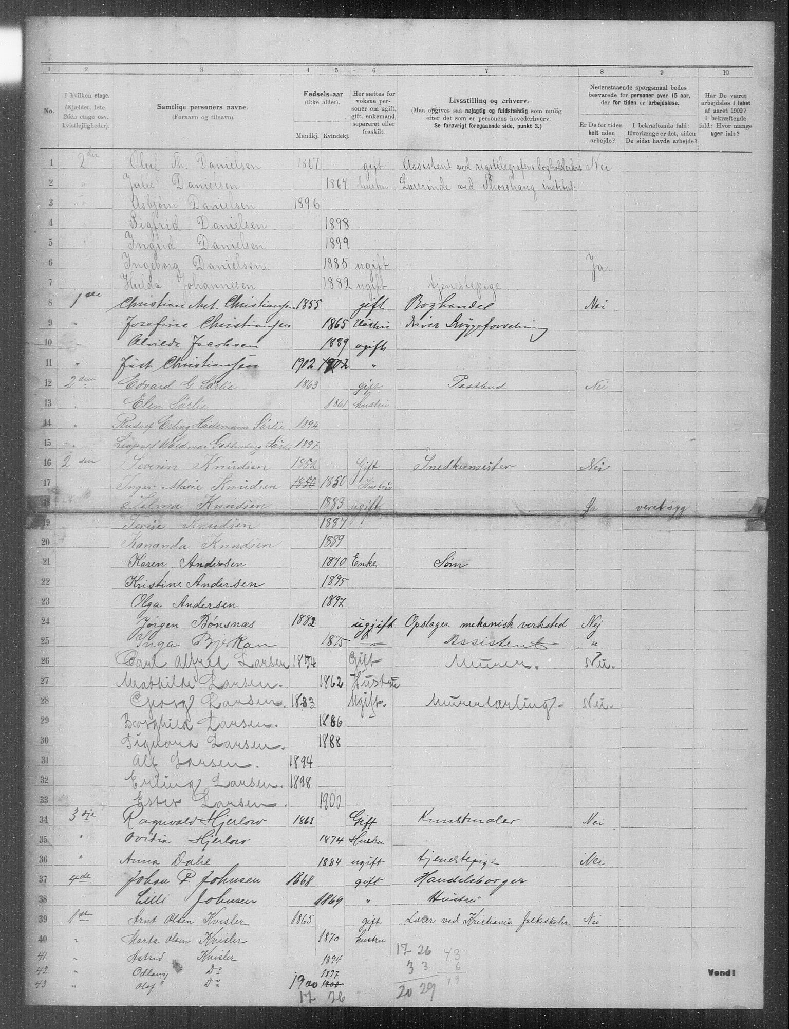 OBA, Municipal Census 1902 for Kristiania, 1902, p. 22795