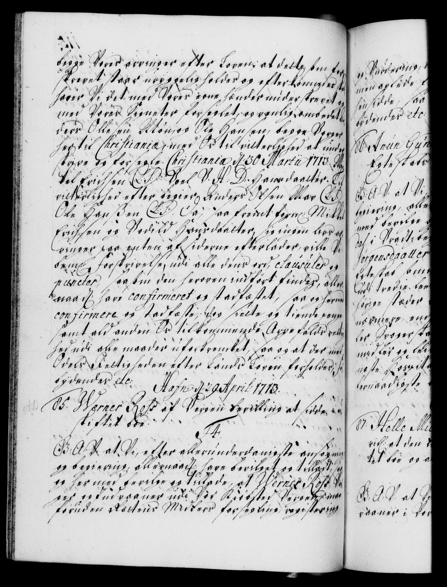 Danske Kanselli 1572-1799, AV/RA-EA-3023/F/Fc/Fca/Fcaa/L0021: Norske registre, 1712-1715, p. 115b