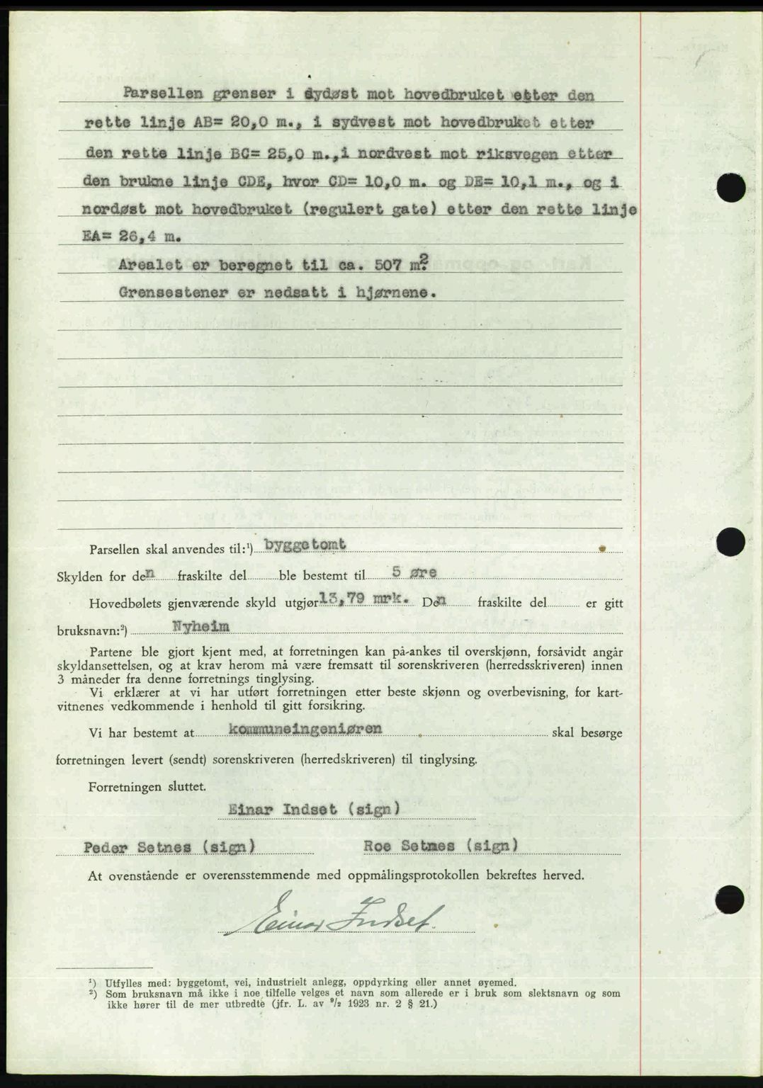 Romsdal sorenskriveri, AV/SAT-A-4149/1/2/2C: Mortgage book no. A21, 1946-1946, Diary no: : 2180/1946