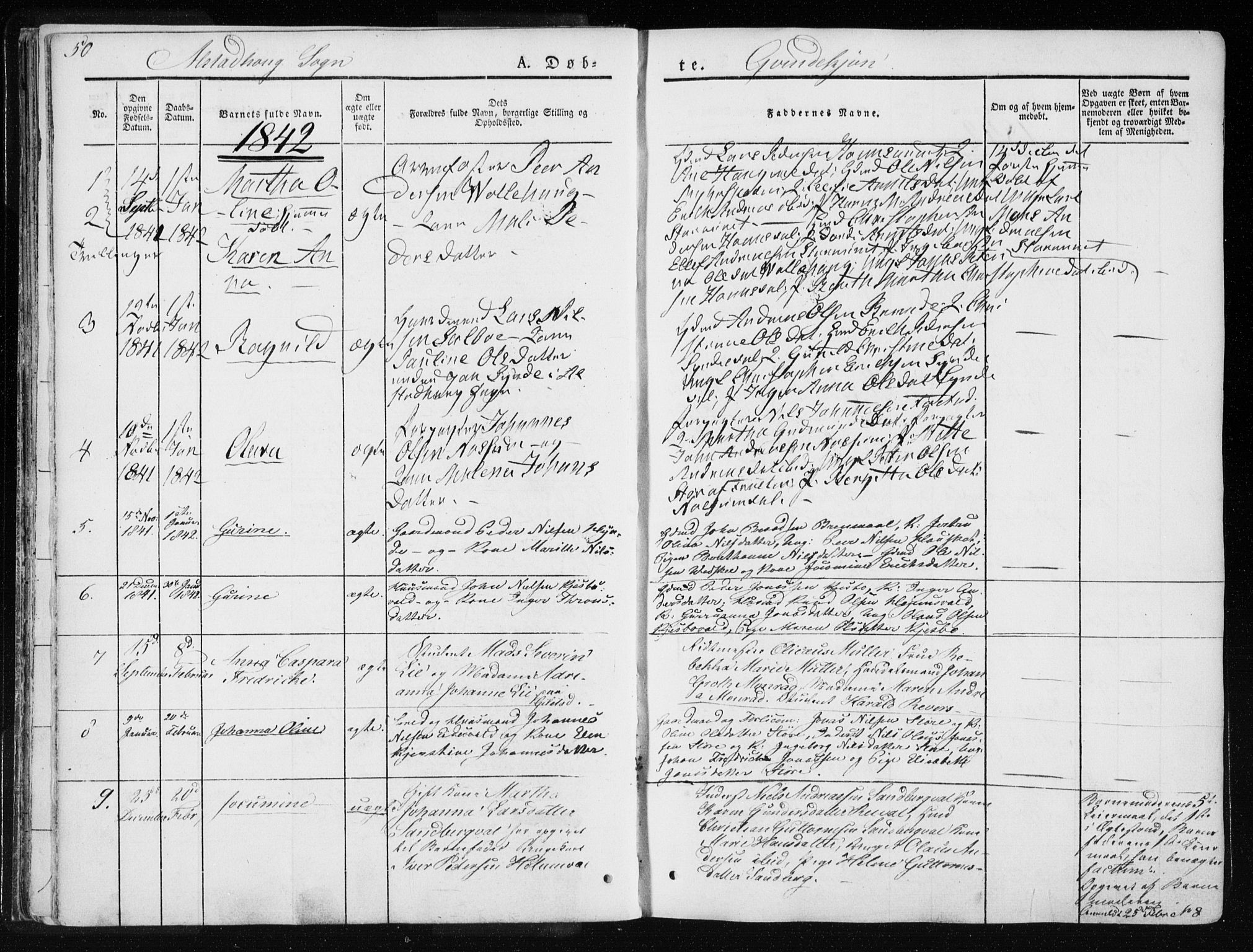 Ministerialprotokoller, klokkerbøker og fødselsregistre - Nord-Trøndelag, SAT/A-1458/717/L0154: Parish register (official) no. 717A06 /1, 1836-1849, p. 50