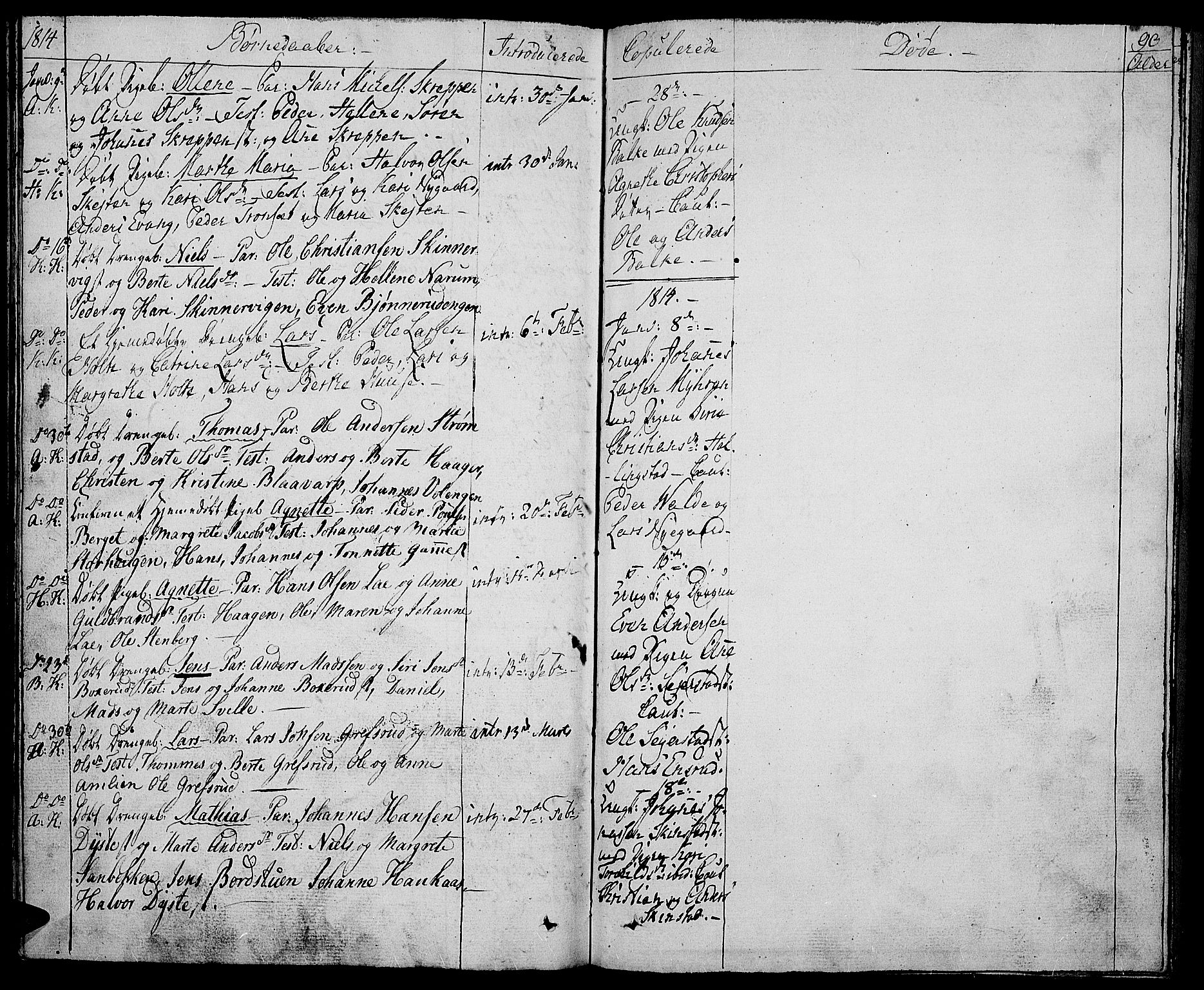 Toten prestekontor, SAH/PREST-102/H/Ha/Haa/L0008: Parish register (official) no. 8, 1809-1814, p. 90