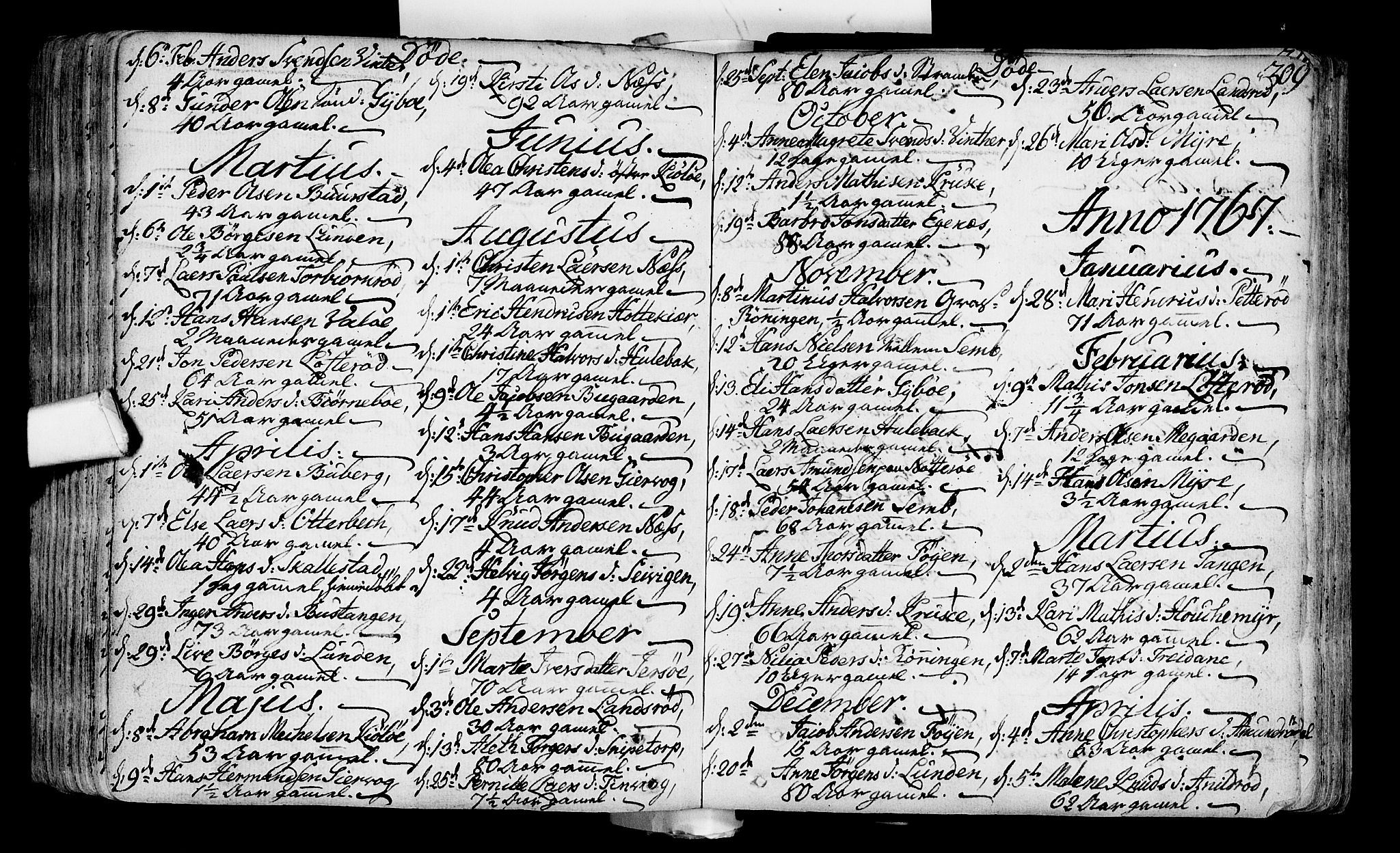 Nøtterøy kirkebøker, SAKO/A-354/F/Fa/L0002: Parish register (official) no. I 2, 1738-1790, p. 309