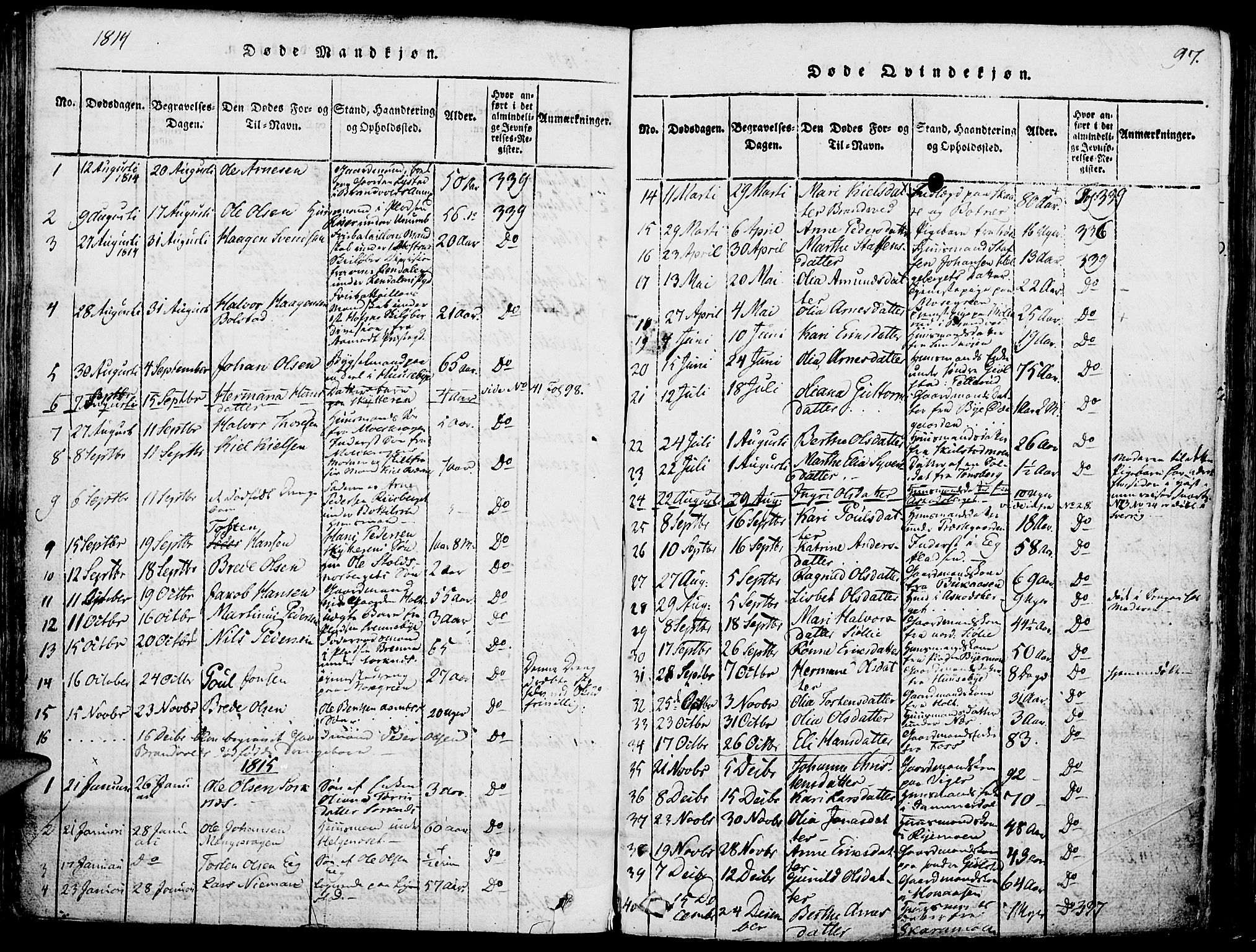 Grue prestekontor, AV/SAH-PREST-036/H/Ha/Haa/L0006: Parish register (official) no. 6, 1814-1830, p. 97