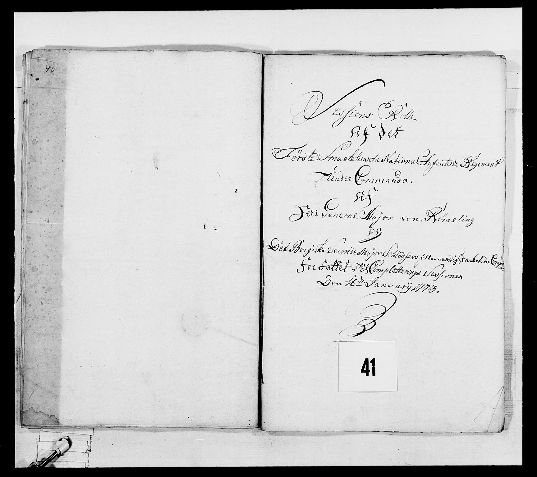 Generalitets- og kommissariatskollegiet, Det kongelige norske kommissariatskollegium, AV/RA-EA-5420/E/Eh/L0051: 1. Smålenske nasjonale infanteriregiment, 1759-1773, p. 340