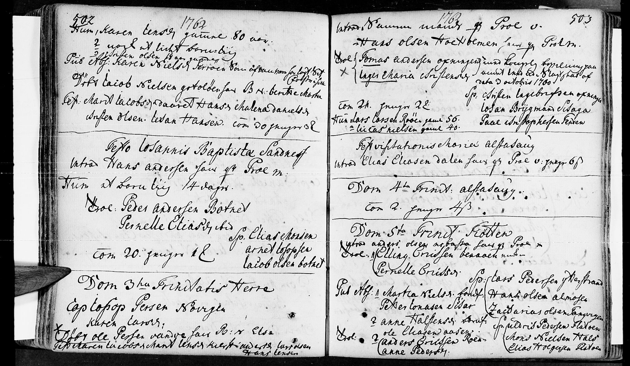 Ministerialprotokoller, klokkerbøker og fødselsregistre - Nordland, SAT/A-1459/830/L0434: Parish register (official) no. 830A03, 1737-1767, p. 502-503