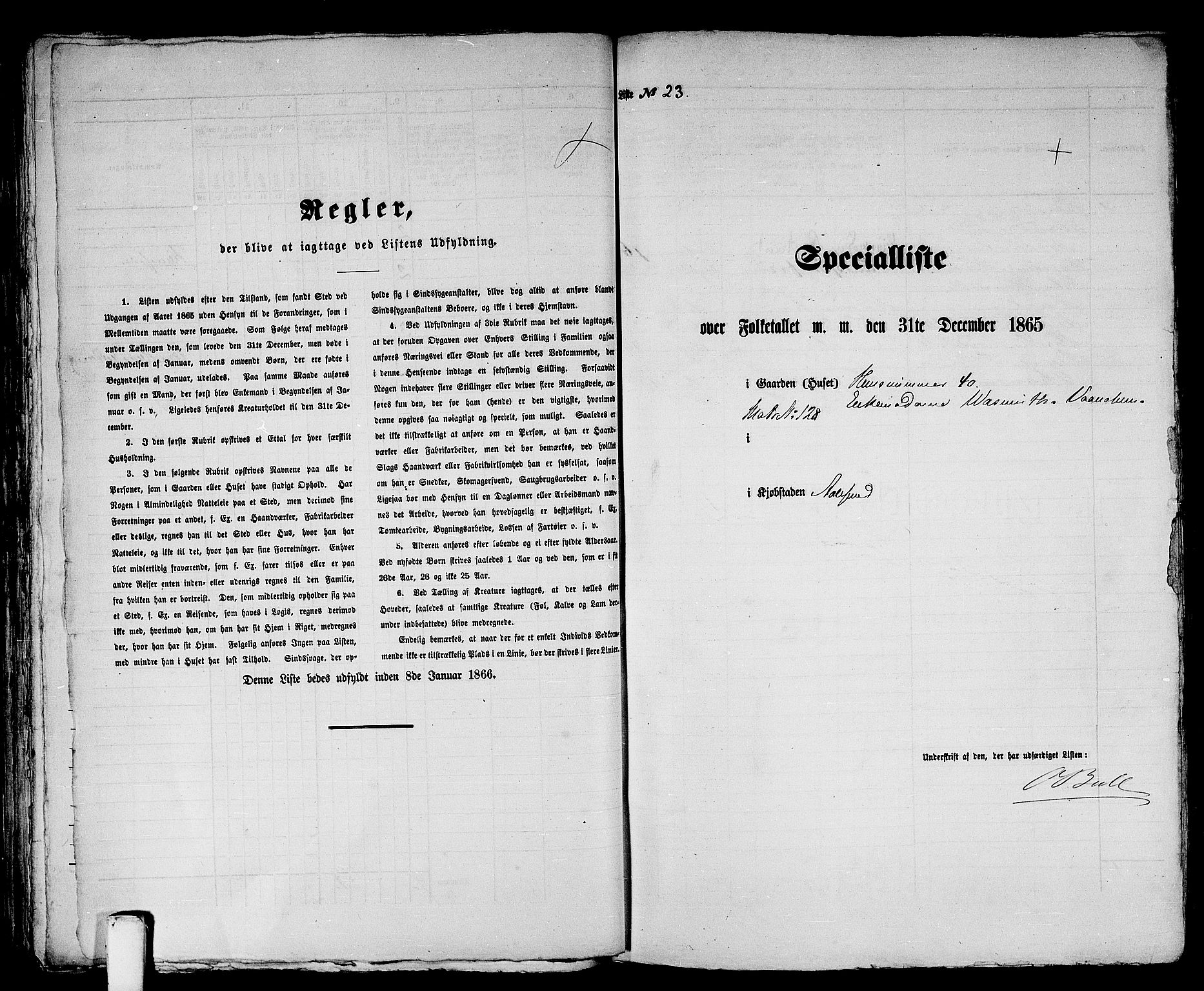 RA, 1865 census for Ålesund, 1865, p. 52