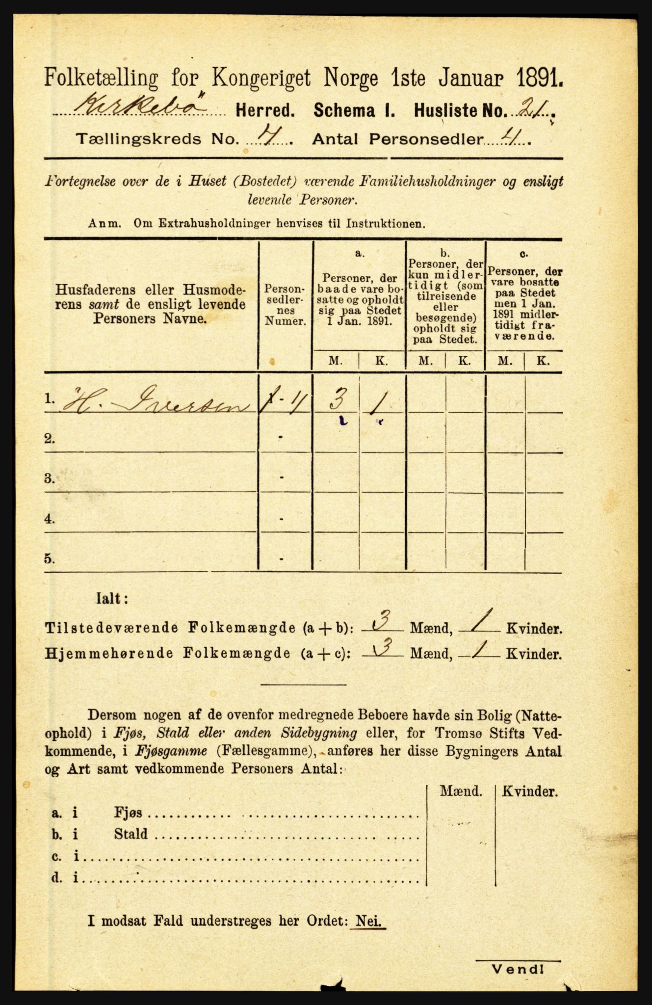 RA, 1891 census for 1416 Kyrkjebø, 1891, p. 856