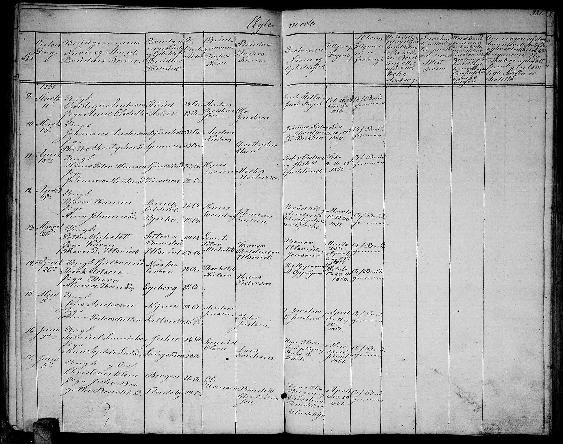 Enebakk prestekontor Kirkebøker, SAO/A-10171c/G/Ga/L0004: Parish register (copy) no. I 4, 1850-1866, p. 321
