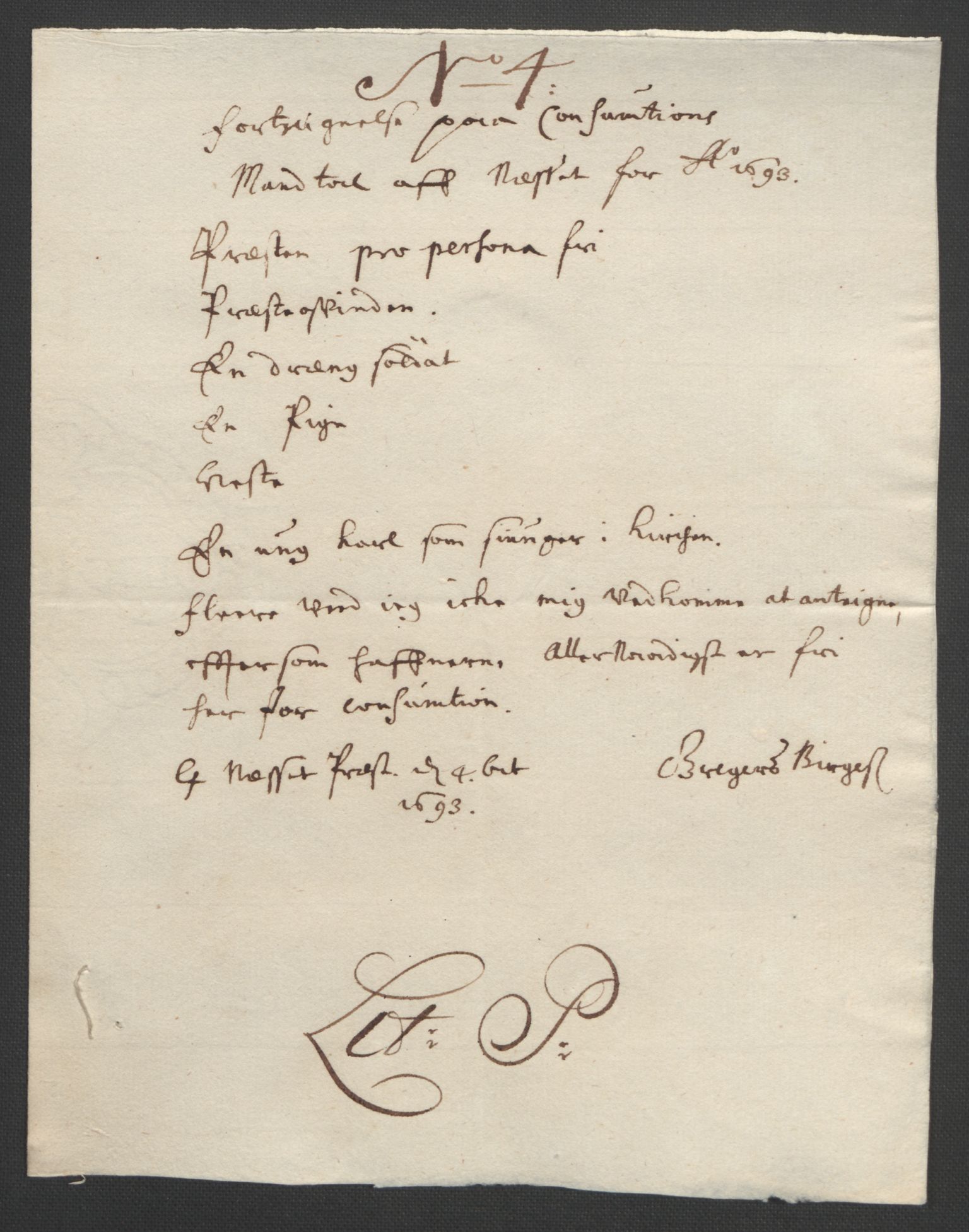 Rentekammeret inntil 1814, Reviderte regnskaper, Fogderegnskap, RA/EA-4092/R33/L1974: Fogderegnskap Larvik grevskap, 1693-1695, p. 53