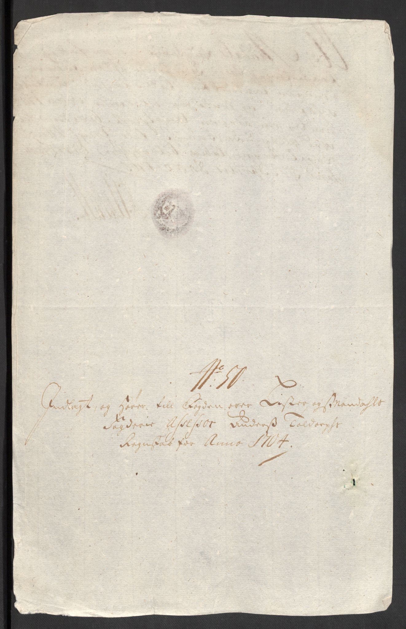 Rentekammeret inntil 1814, Reviderte regnskaper, Fogderegnskap, RA/EA-4092/R43/L2550: Fogderegnskap Lista og Mandal, 1703-1704, p. 424