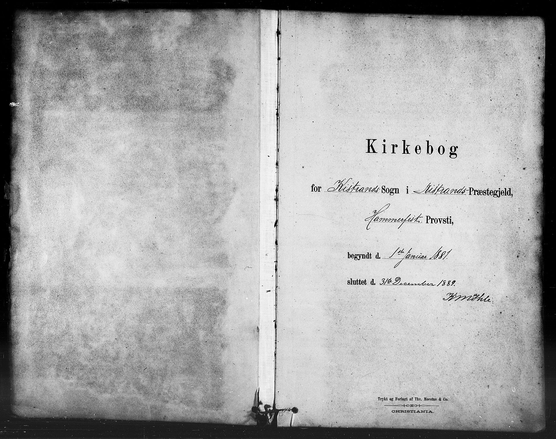 Kistrand/Porsanger sokneprestembete, SATØ/S-1351/H/Ha/L0007.kirke: Parish register (official) no. 7, 1881-1889