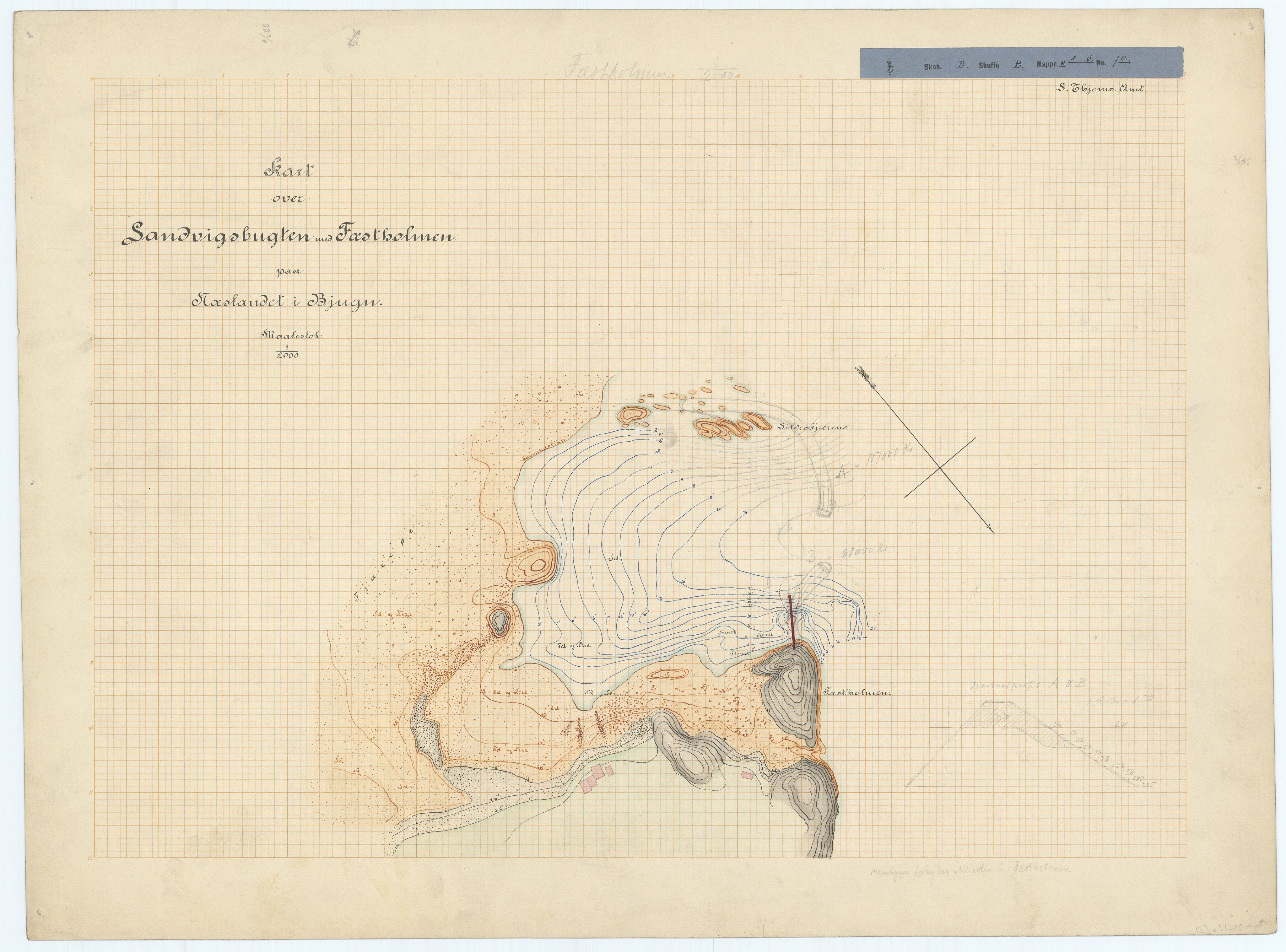 Havnedirektoratet, AV/RA-S-1604/2/T/Tf/Tf12/0098 / Havnedir-N 1198 "Kart over Sandviksbugten med Festholmen paa Næslandet i Bjugn"., 1860-1921, p. 23