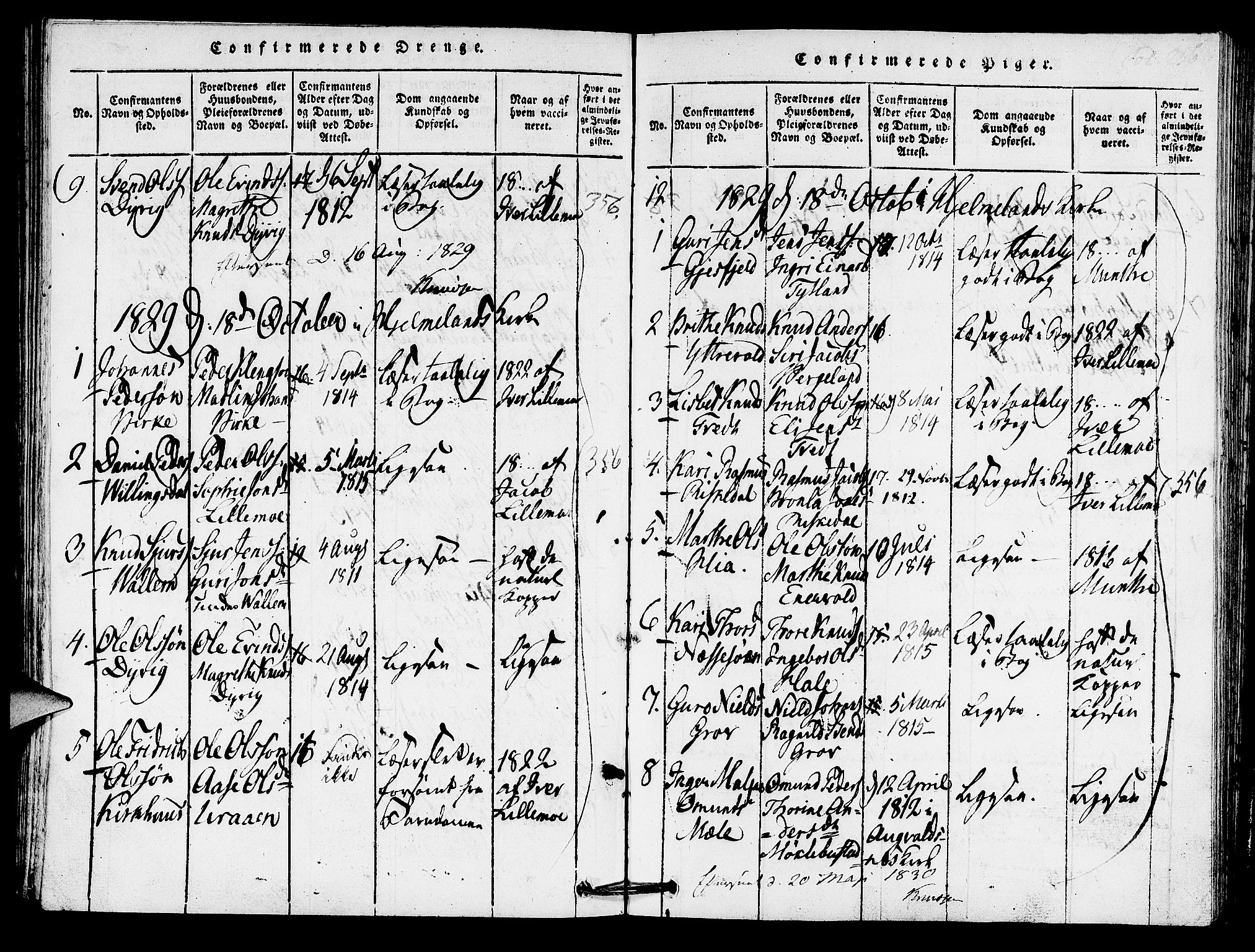 Hjelmeland sokneprestkontor, AV/SAST-A-101843/01/IV/L0005: Parish register (official) no. A 5, 1816-1841, p. 256