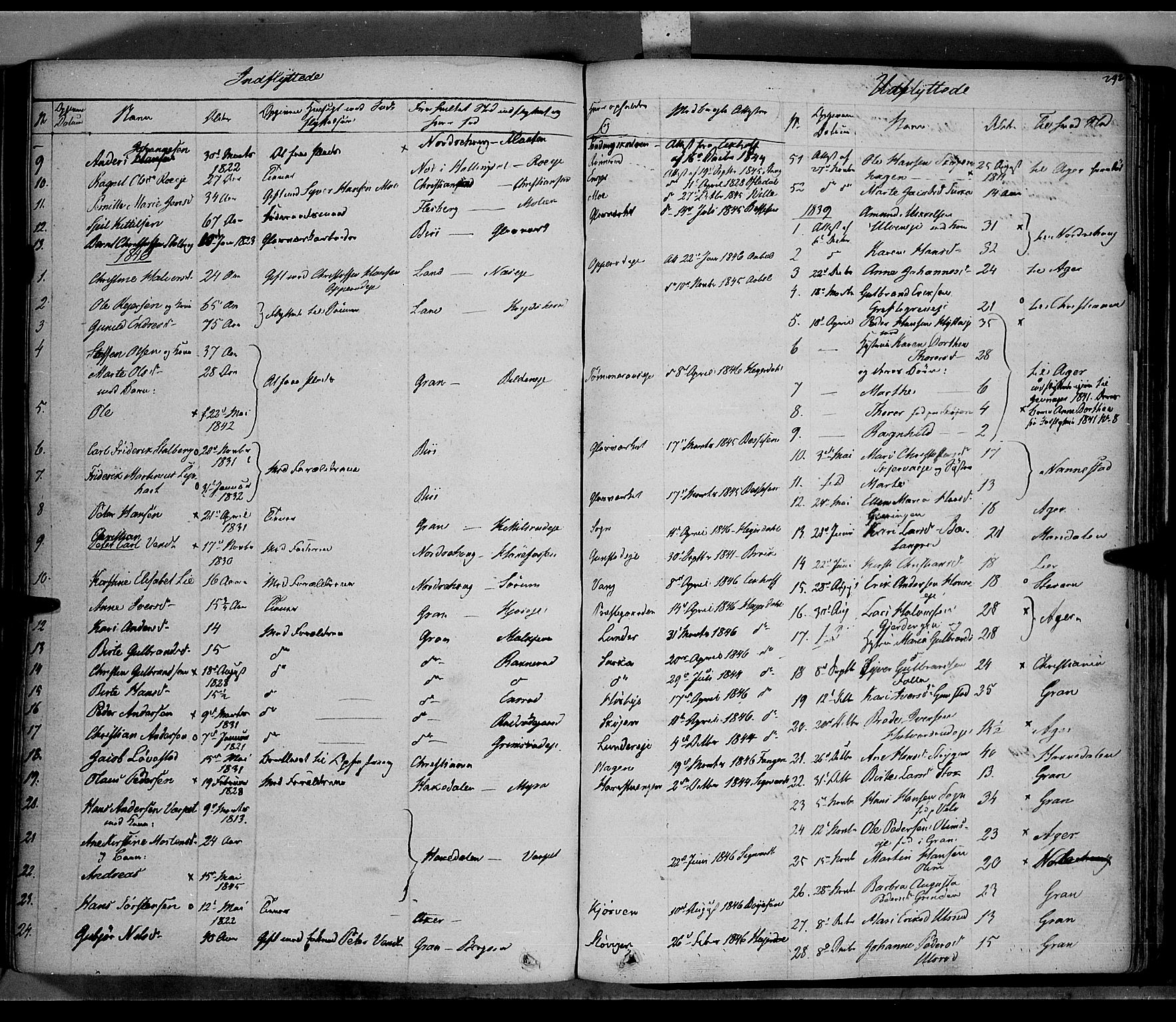 Jevnaker prestekontor, SAH/PREST-116/H/Ha/Haa/L0006: Parish register (official) no. 6, 1837-1857, p. 292