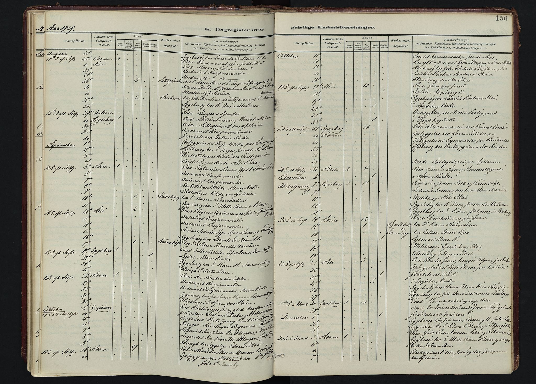 Spydeberg prestekontor Kirkebøker, AV/SAO-A-10924/F/Fa/L0009: Parish register (official) no. I 9, 1900-1926, p. 150