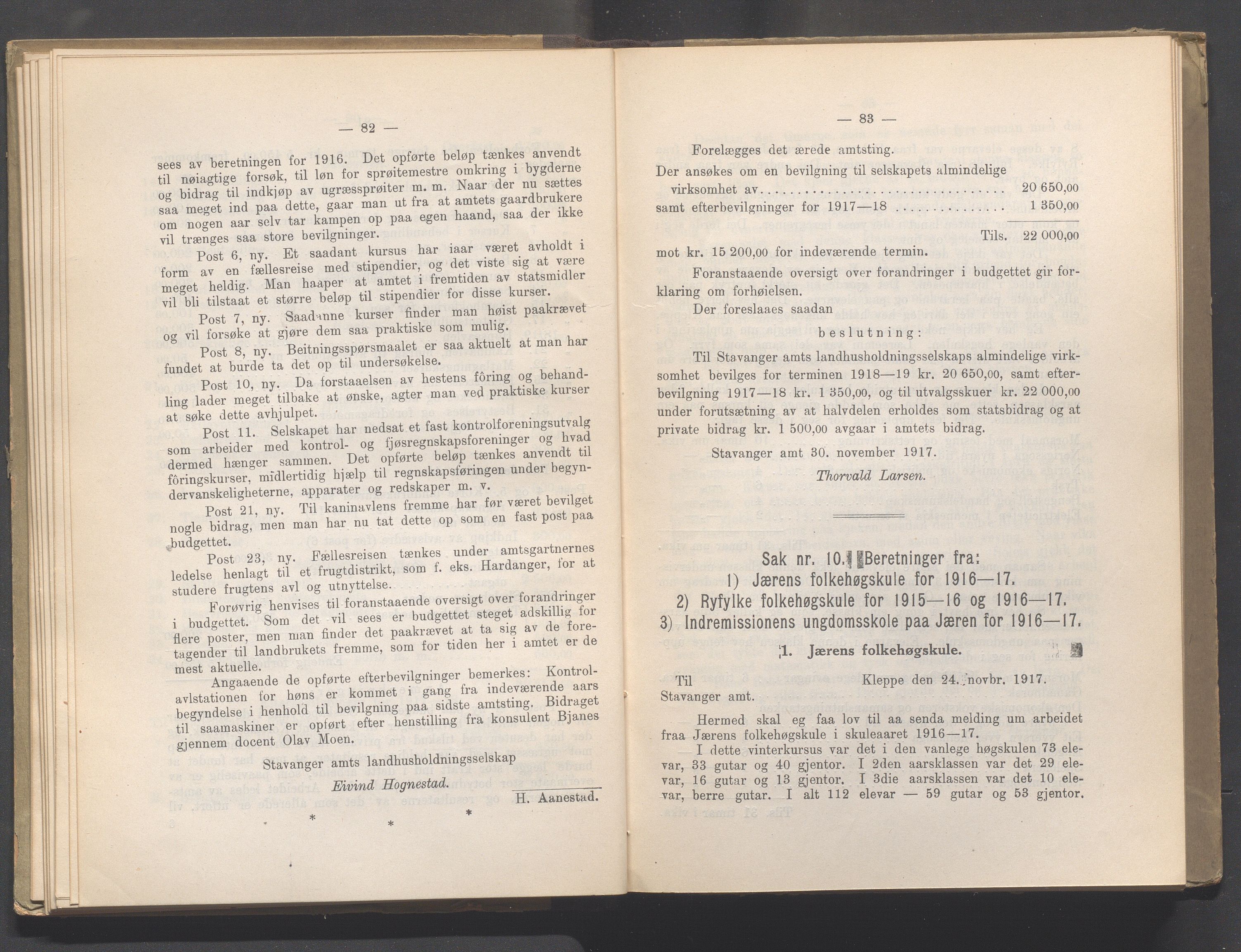 Rogaland fylkeskommune - Fylkesrådmannen , IKAR/A-900/A, 1918, p. 47