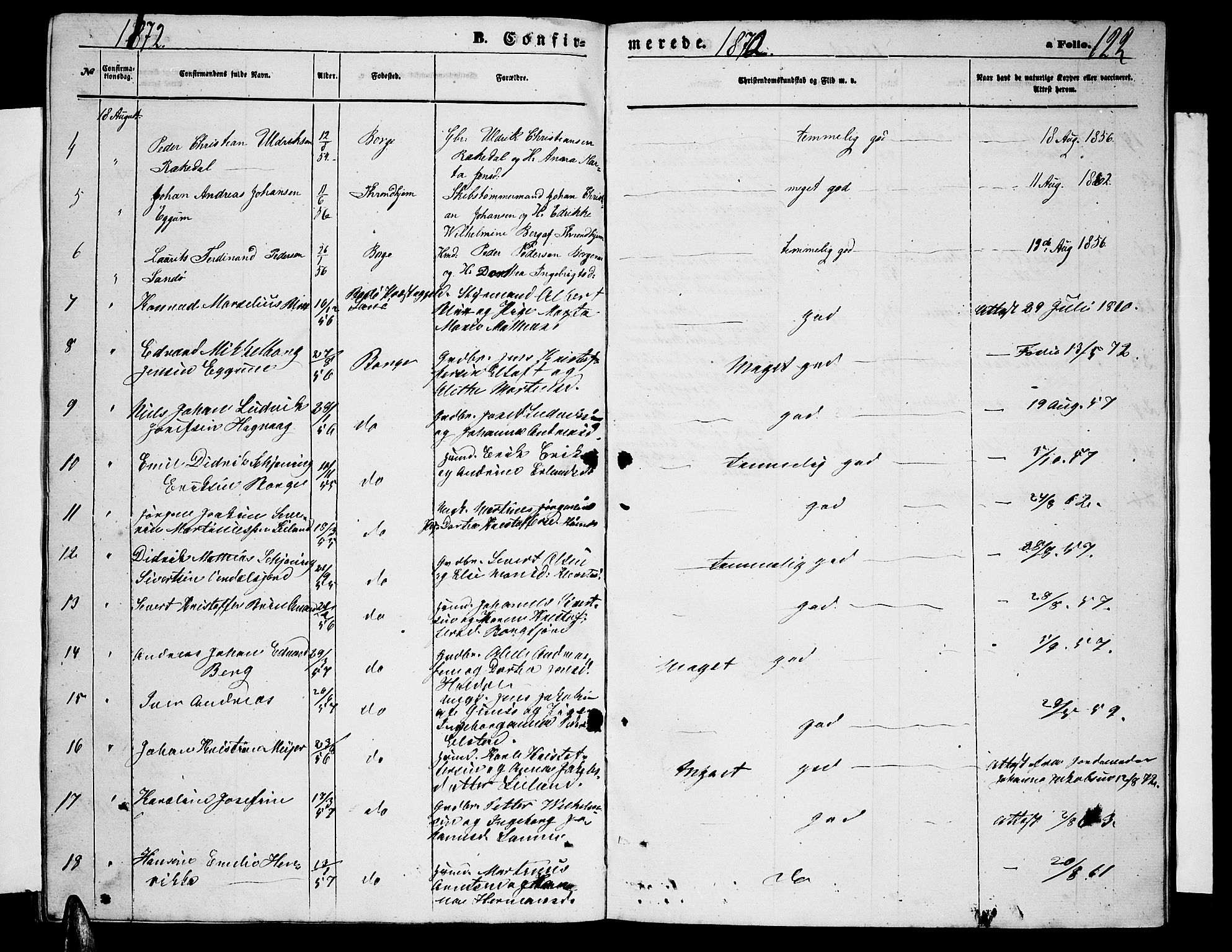 Ministerialprotokoller, klokkerbøker og fødselsregistre - Nordland, SAT/A-1459/880/L1140: Parish register (copy) no. 880C02, 1861-1875, p. 122
