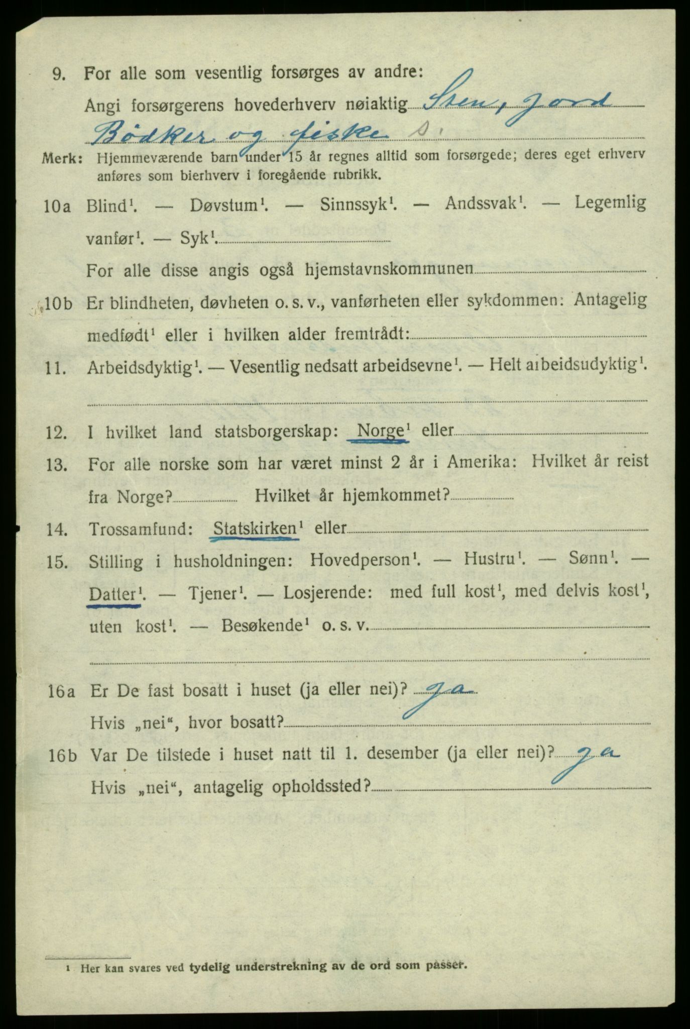 SAB, 1920 census for Samnanger, 1920, p. 1100