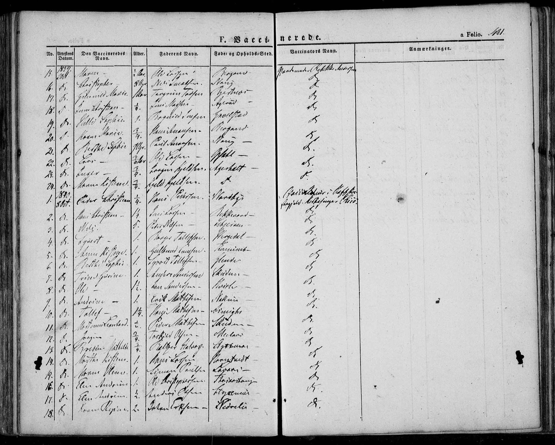 Lardal kirkebøker, AV/SAKO-A-350/F/Fa/L0006: Parish register (official) no. I 6, 1835-1860, p. 481