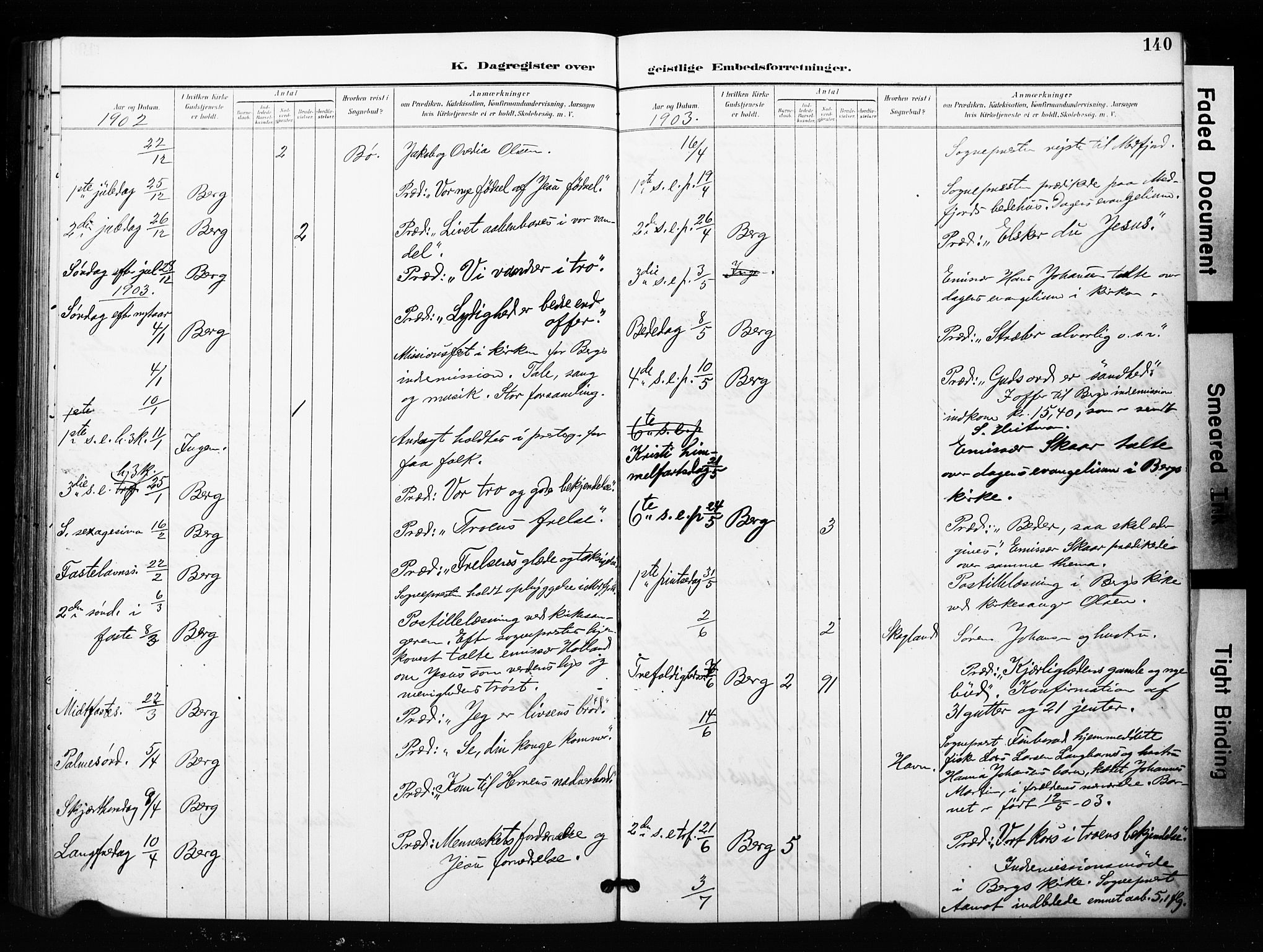 Berg sokneprestkontor, SATØ/S-1318/G/Ga/Gaa/L0005kirke: Parish register (official) no. 5, 1894-1905, p. 140
