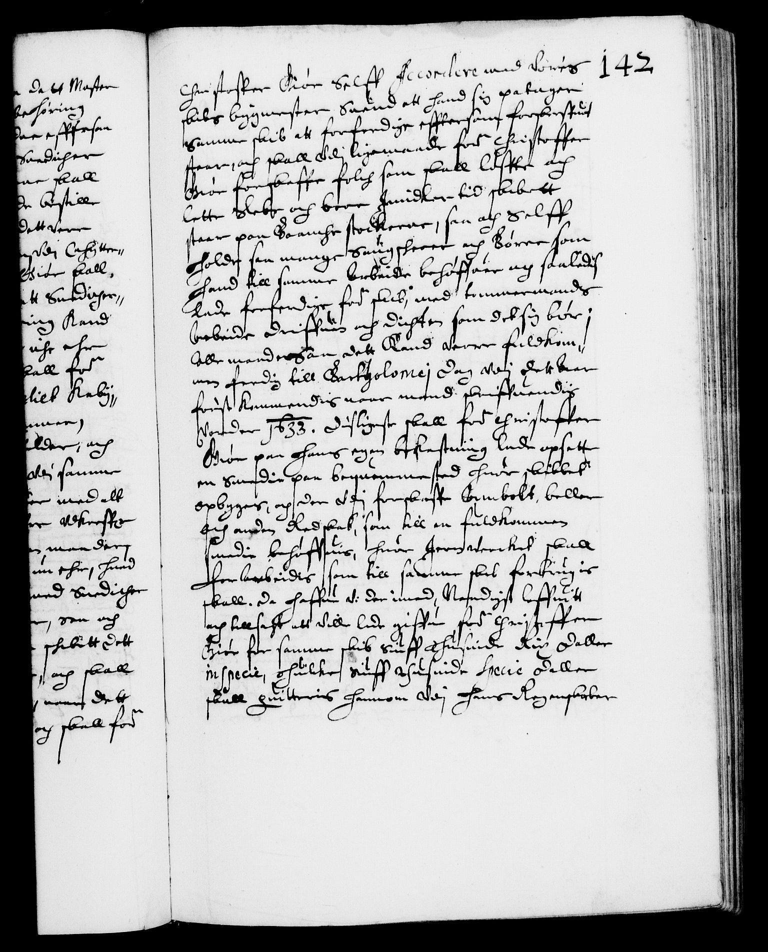 Danske Kanselli 1572-1799, AV/RA-EA-3023/F/Fc/Fca/Fcaa/L0005: Norske registre (mikrofilm), 1631-1636, p. 142a