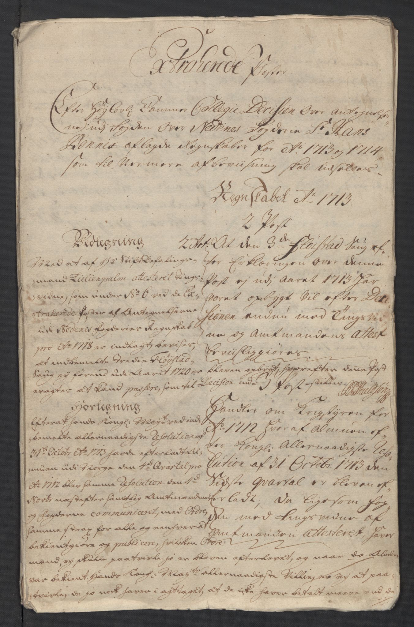Rentekammeret inntil 1814, Reviderte regnskaper, Fogderegnskap, RA/EA-4092/R39/L2321: Fogderegnskap Nedenes, 1713-1714, p. 578