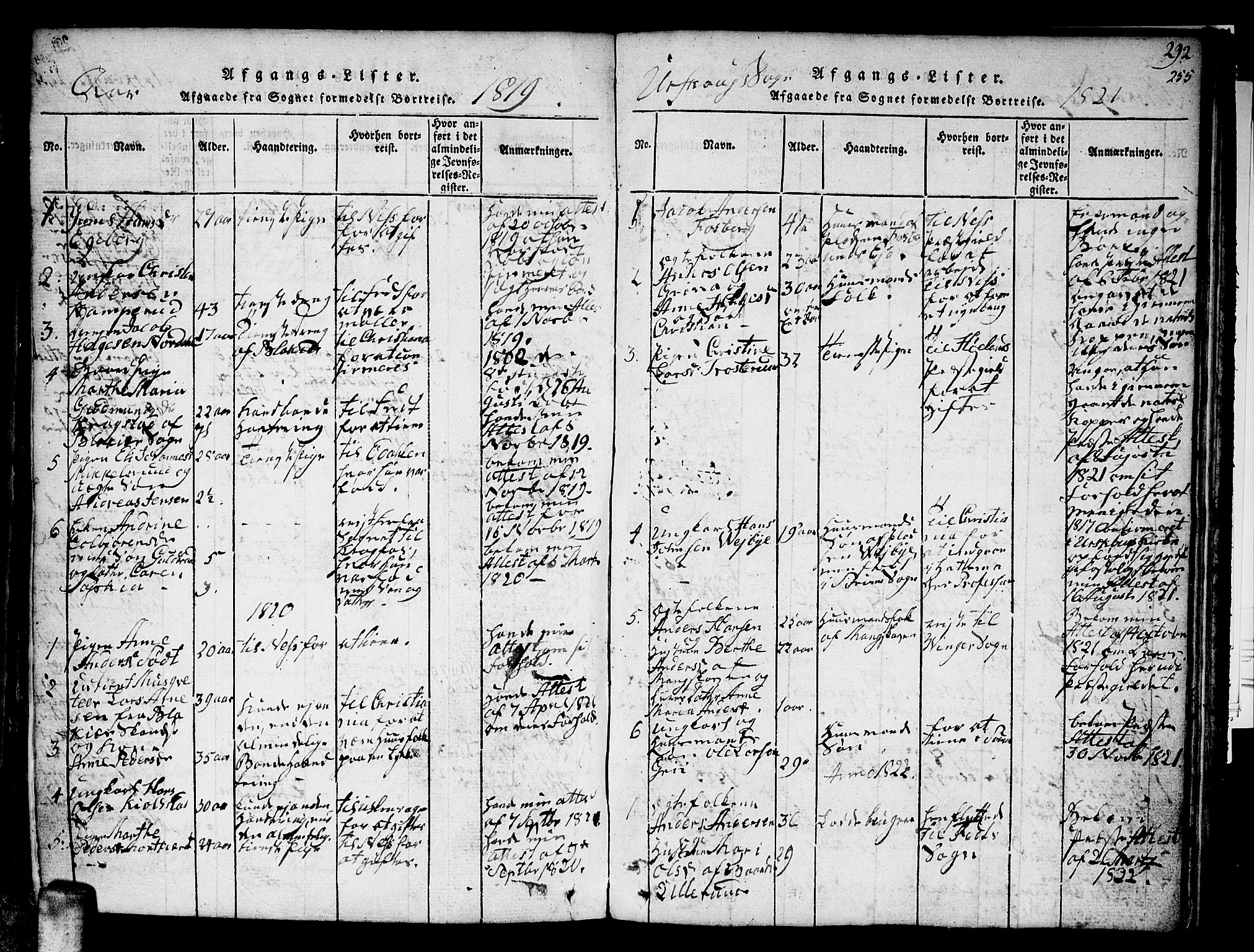Aurskog prestekontor Kirkebøker, SAO/A-10304a/F/Fa/L0005: Parish register (official) no. I 5, 1814-1829, p. 355