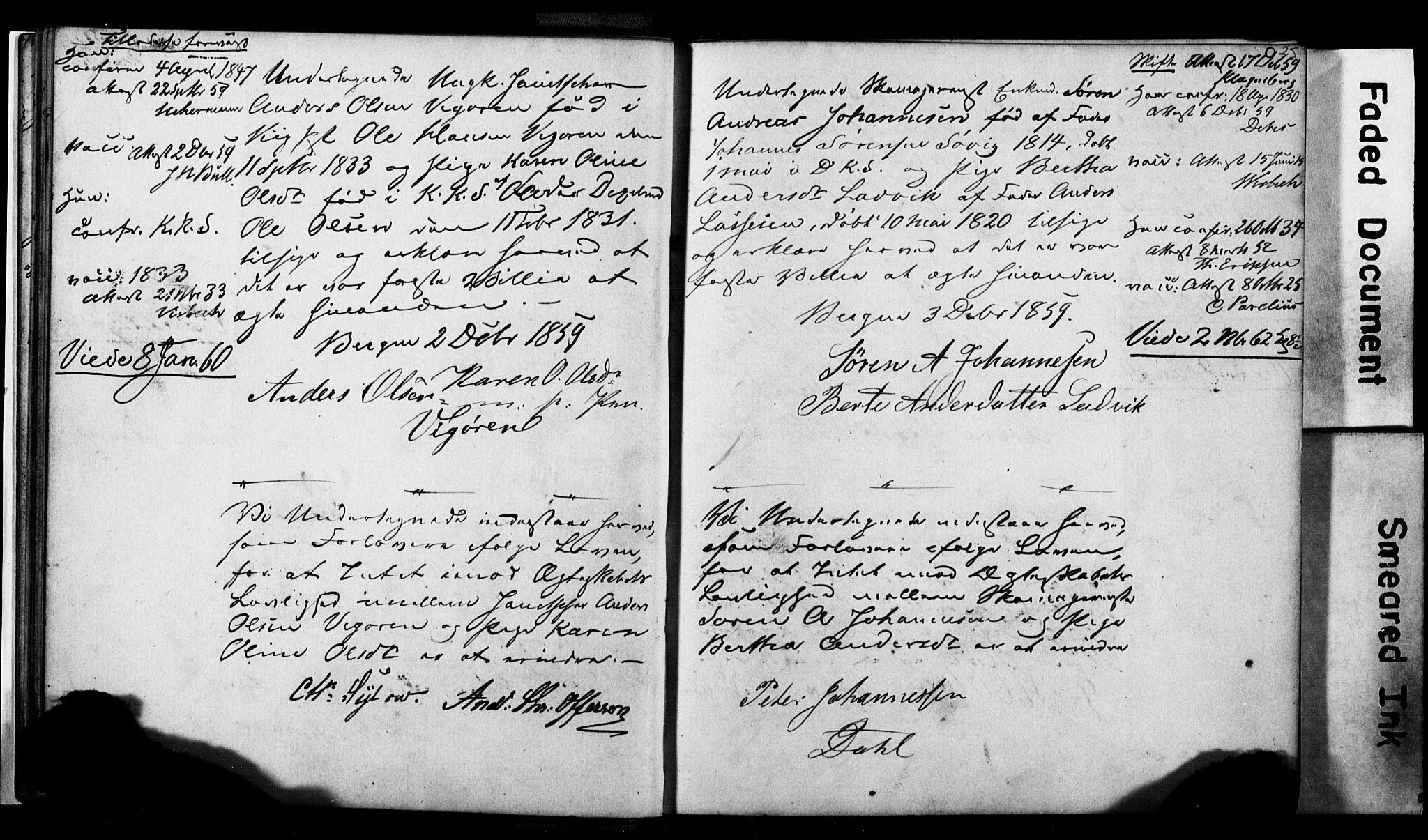 Korskirken sokneprestembete, AV/SAB-A-76101: Best man's statements no. II.5.2, 1859-1865, p. 25