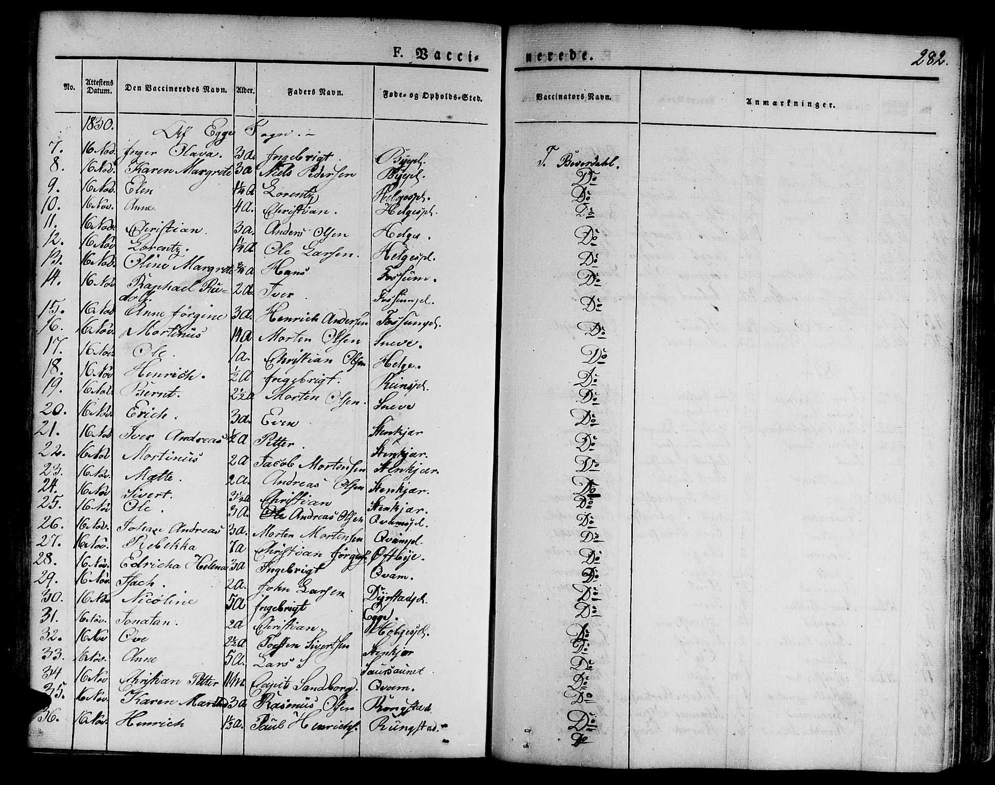 Ministerialprotokoller, klokkerbøker og fødselsregistre - Nord-Trøndelag, SAT/A-1458/746/L0445: Parish register (official) no. 746A04, 1826-1846, p. 282