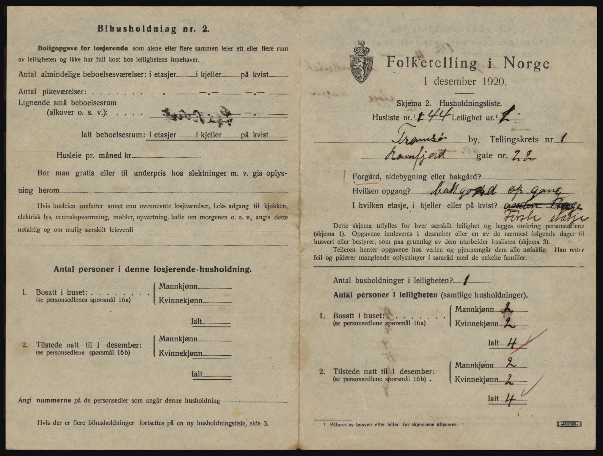 SATØ, 1920 census for Tromsø, 1920, p. 2563