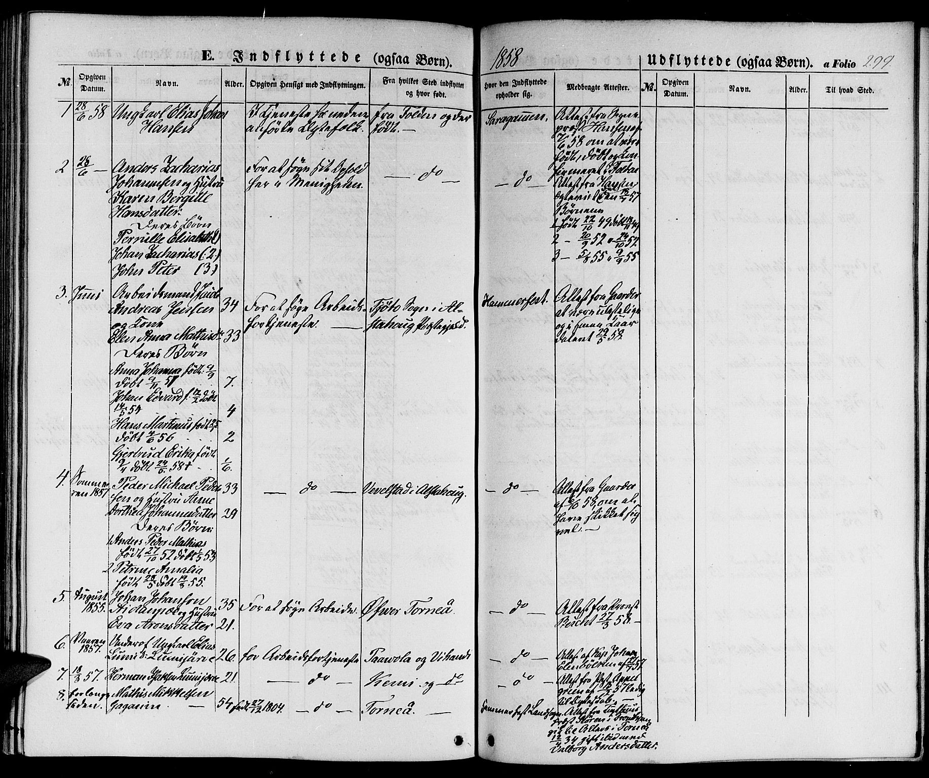 Hammerfest sokneprestkontor, AV/SATØ-S-1347/H/Hb/L0002.klokk: Parish register (copy) no. 2, 1851-1861, p. 299