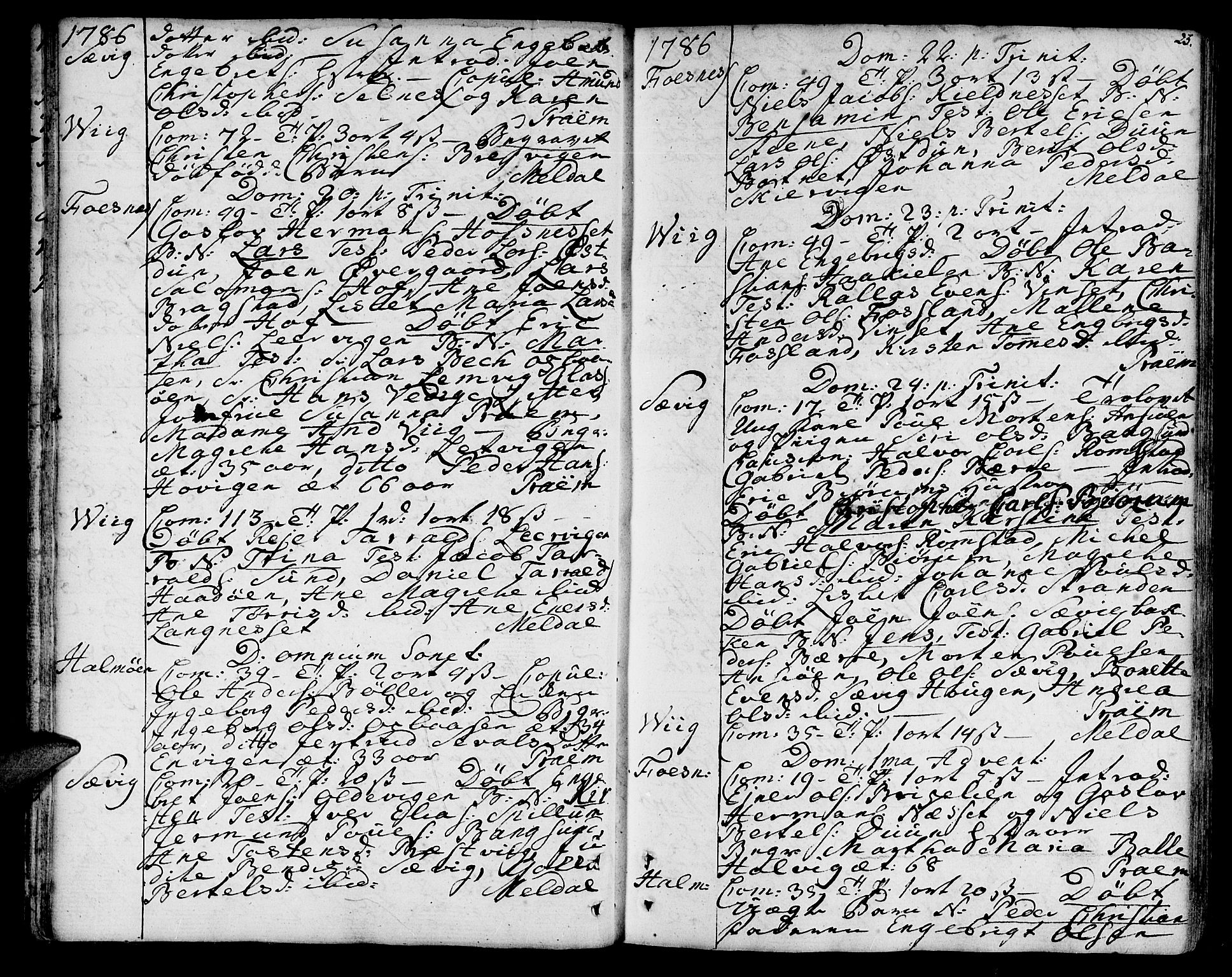 Ministerialprotokoller, klokkerbøker og fødselsregistre - Nord-Trøndelag, AV/SAT-A-1458/773/L0608: Parish register (official) no. 773A02, 1784-1816, p. 23