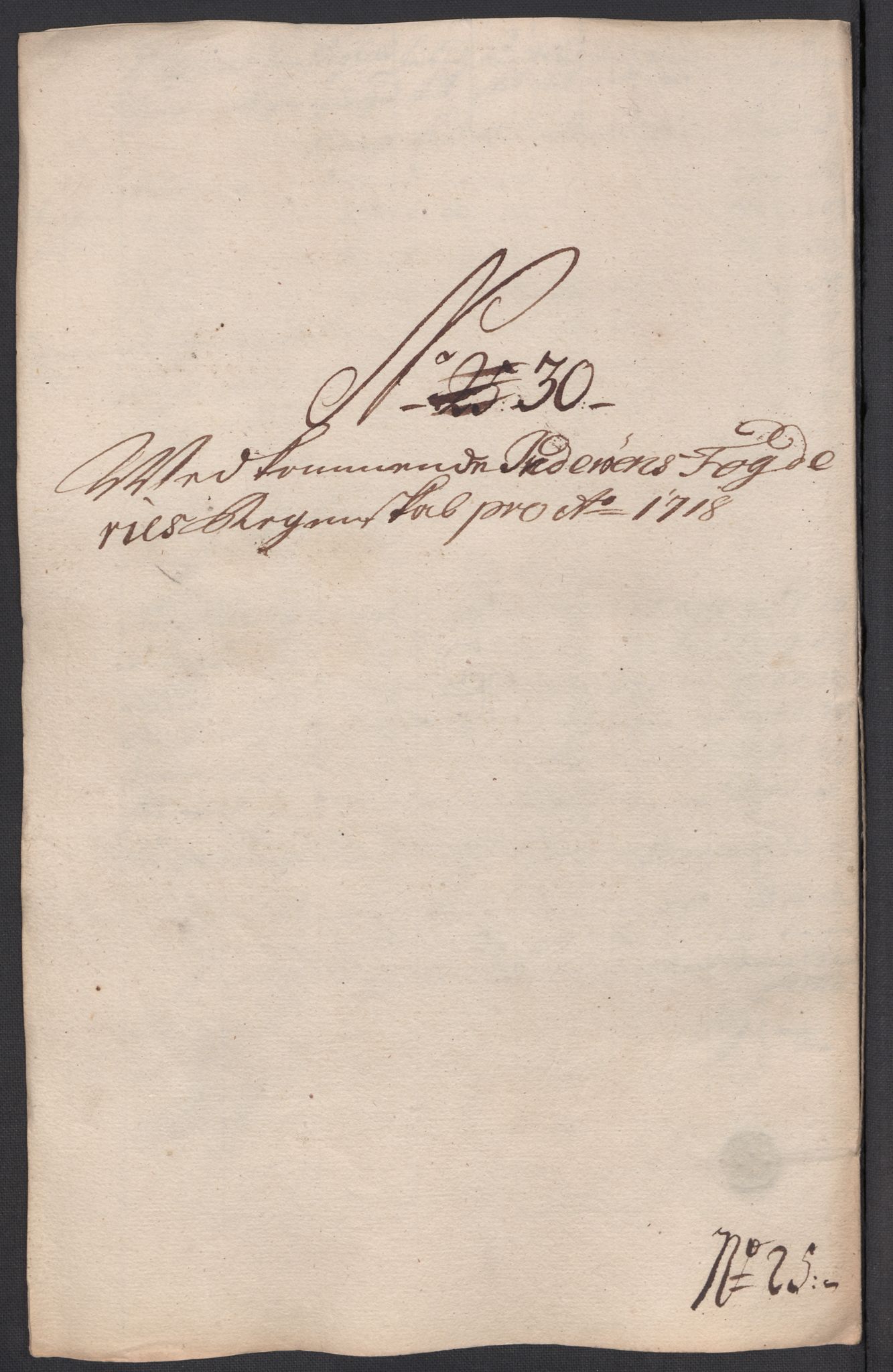 Rentekammeret inntil 1814, Reviderte regnskaper, Fogderegnskap, AV/RA-EA-4092/R63/L4326: Fogderegnskap Inderøy, 1718, p. 263