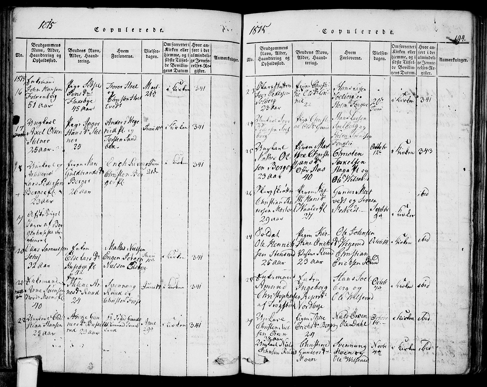 Eidsberg prestekontor Kirkebøker, AV/SAO-A-10905/F/Fa/L0007: Parish register (official) no. I 7, 1814-1832, p. 194