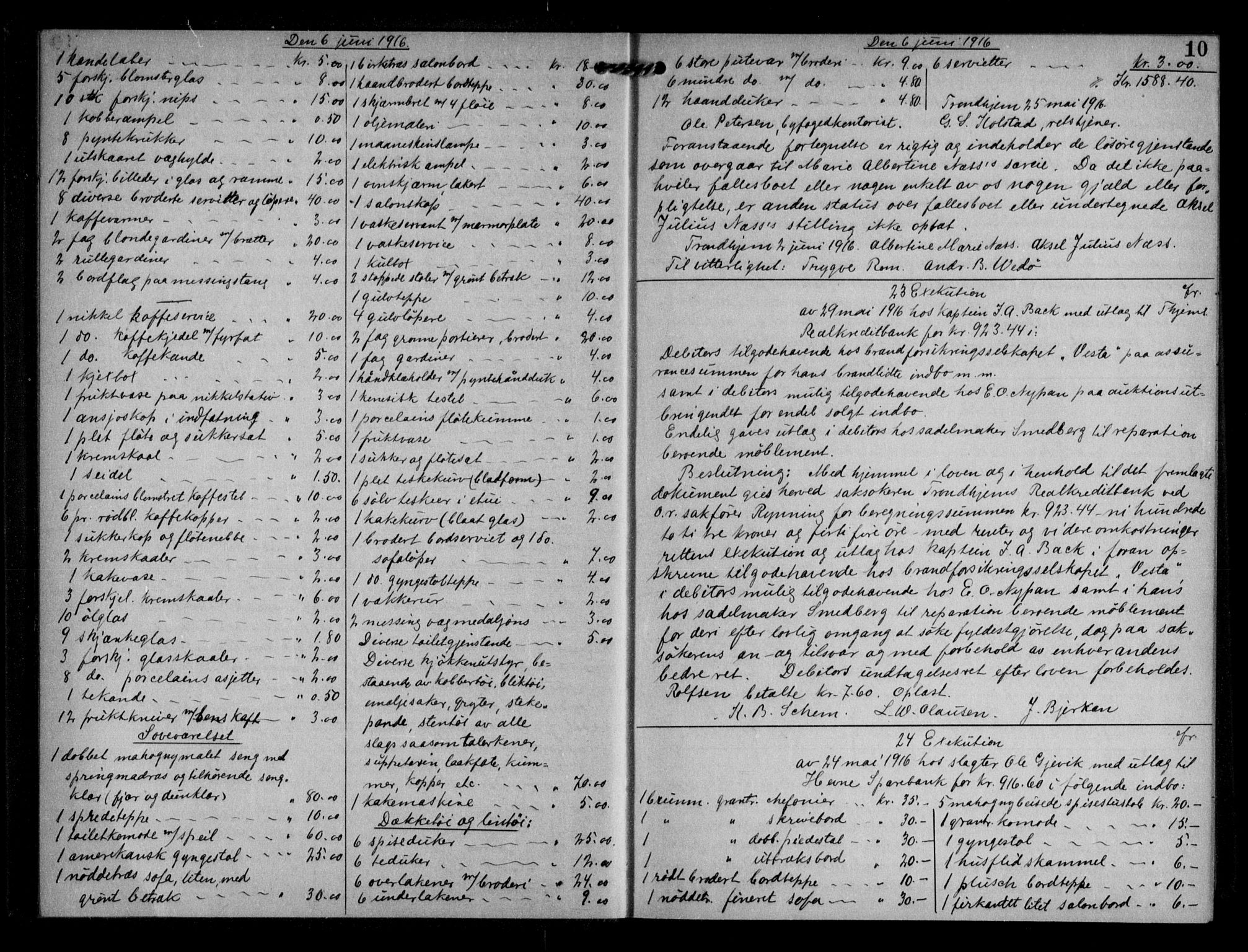 Trondheim byfogd, AV/SAT-A-0003/1/2/2C/L0057: Mortgage book no. 56, 1916-1917, p. 10