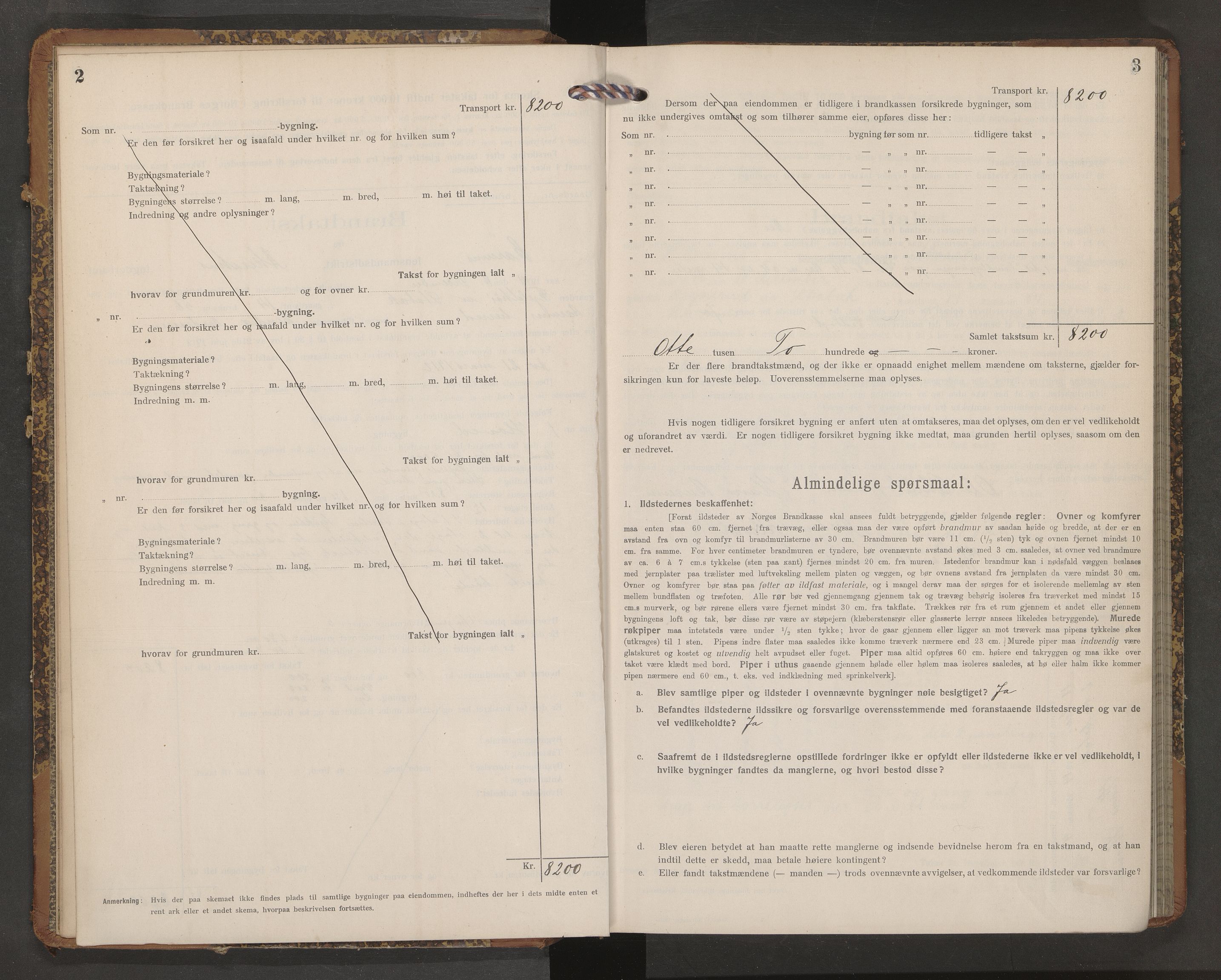 Norges brannkasse, branntakster Bærum, AV/SAO-A-11382/F/Fb/L0007: Branntakstprotokoll, 1914-1917