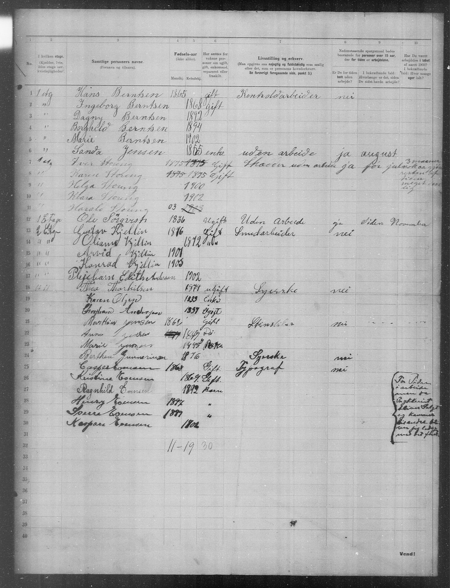 OBA, Municipal Census 1903 for Kristiania, 1903, p. 23596