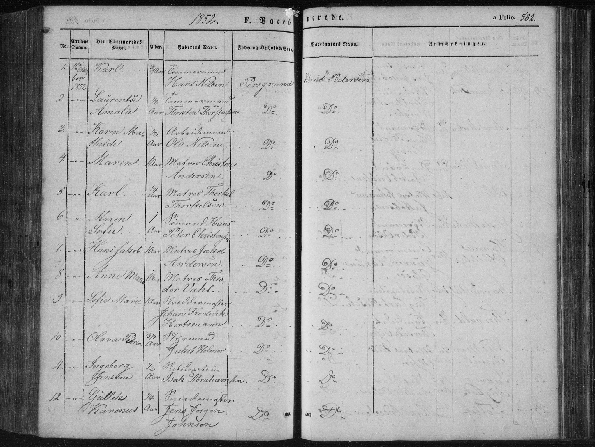 Porsgrunn kirkebøker , SAKO/A-104/F/Fa/L0006: Parish register (official) no. 6, 1841-1857, p. 502
