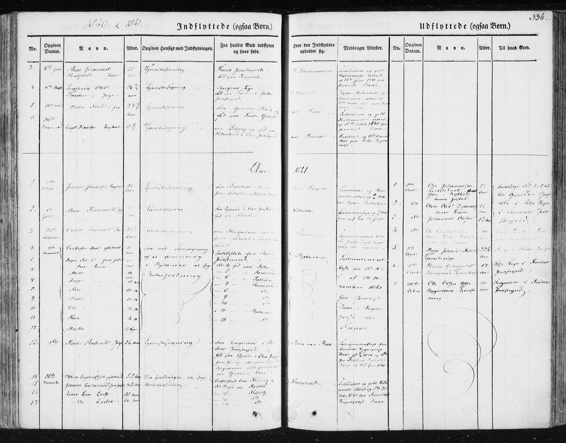 Sund sokneprestembete, AV/SAB-A-99930: Parish register (official) no. A 13, 1835-1849, p. 336