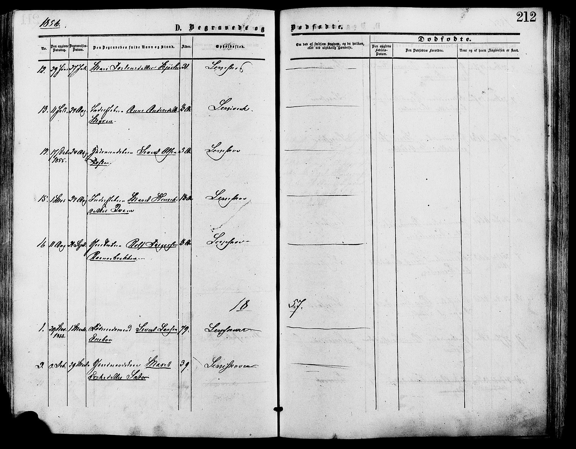 Lesja prestekontor, SAH/PREST-068/H/Ha/Haa/L0009: Parish register (official) no. 9, 1854-1889, p. 212