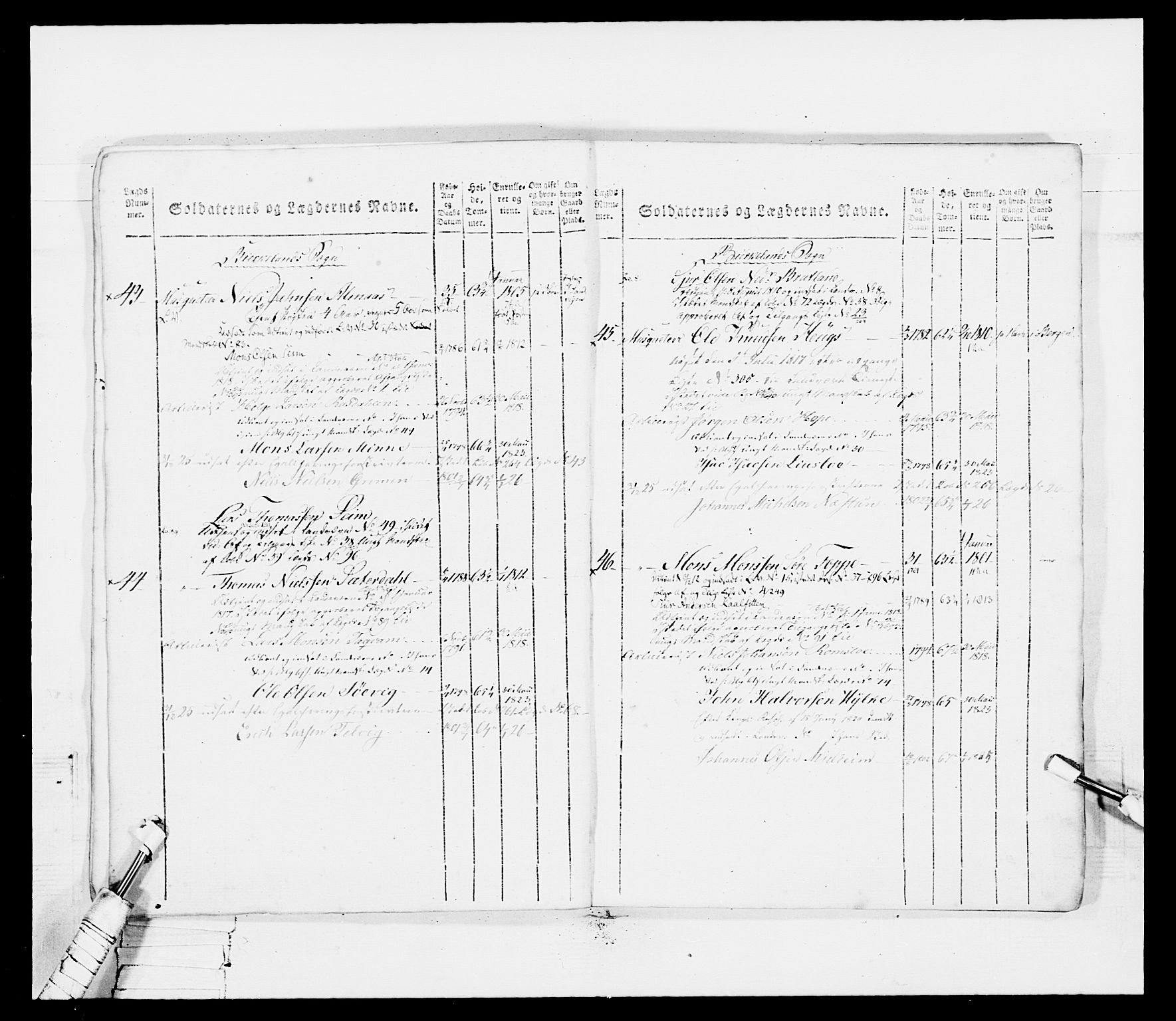 Generalitets- og kommissariatskollegiet, Det kongelige norske kommissariatskollegium, AV/RA-EA-5420/E/Eh/L0099: Bergenhusiske nasjonale infanteriregiment, 1812, p. 393