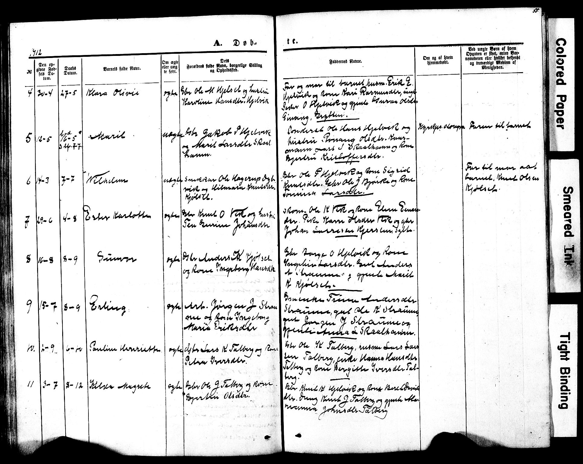 Ministerialprotokoller, klokkerbøker og fødselsregistre - Møre og Romsdal, SAT/A-1454/550/L0618: Parish register (copy) no. 550C01, 1870-1927, p. 55