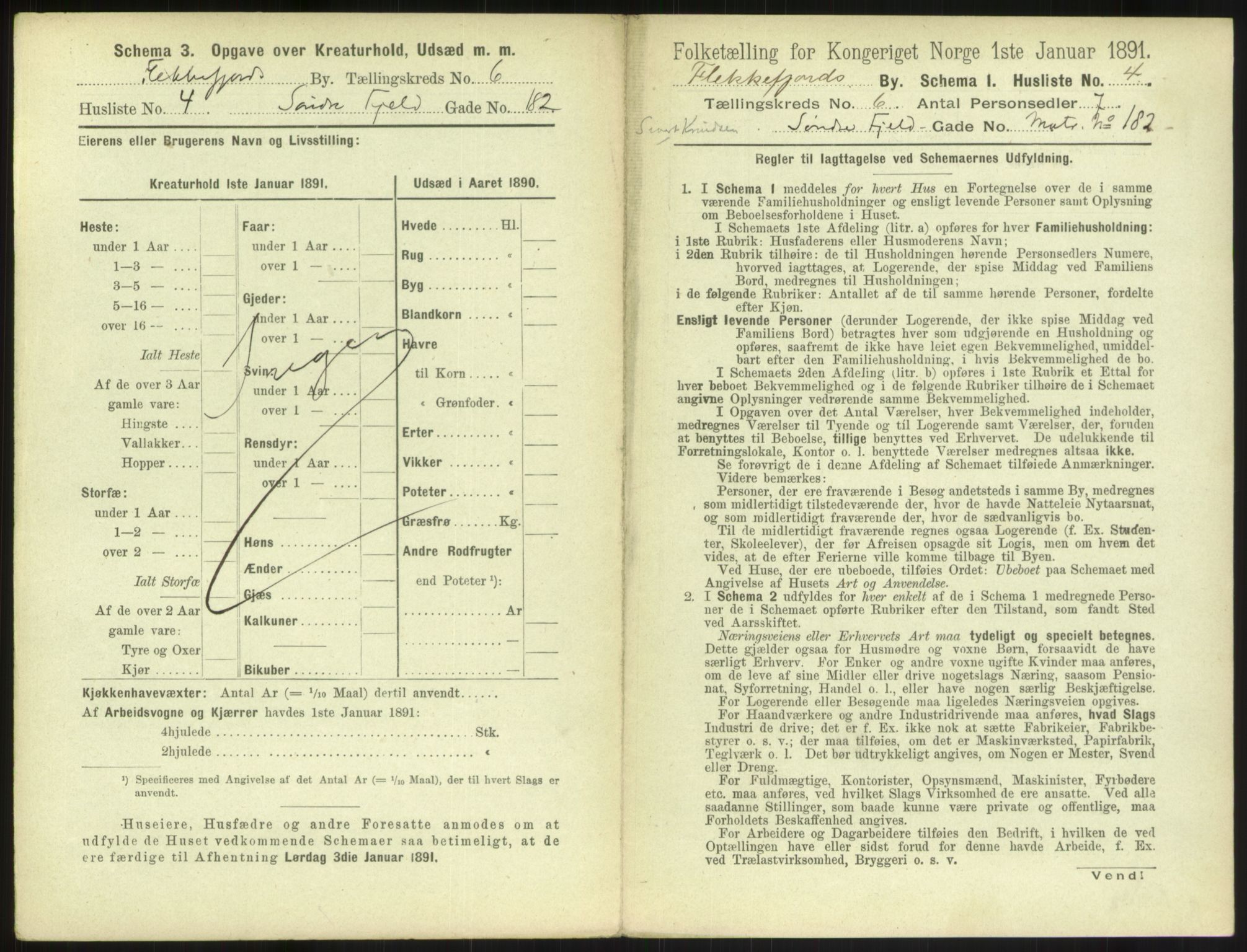 RA, 1891 census for 1004 Flekkefjord, 1891, p. 230