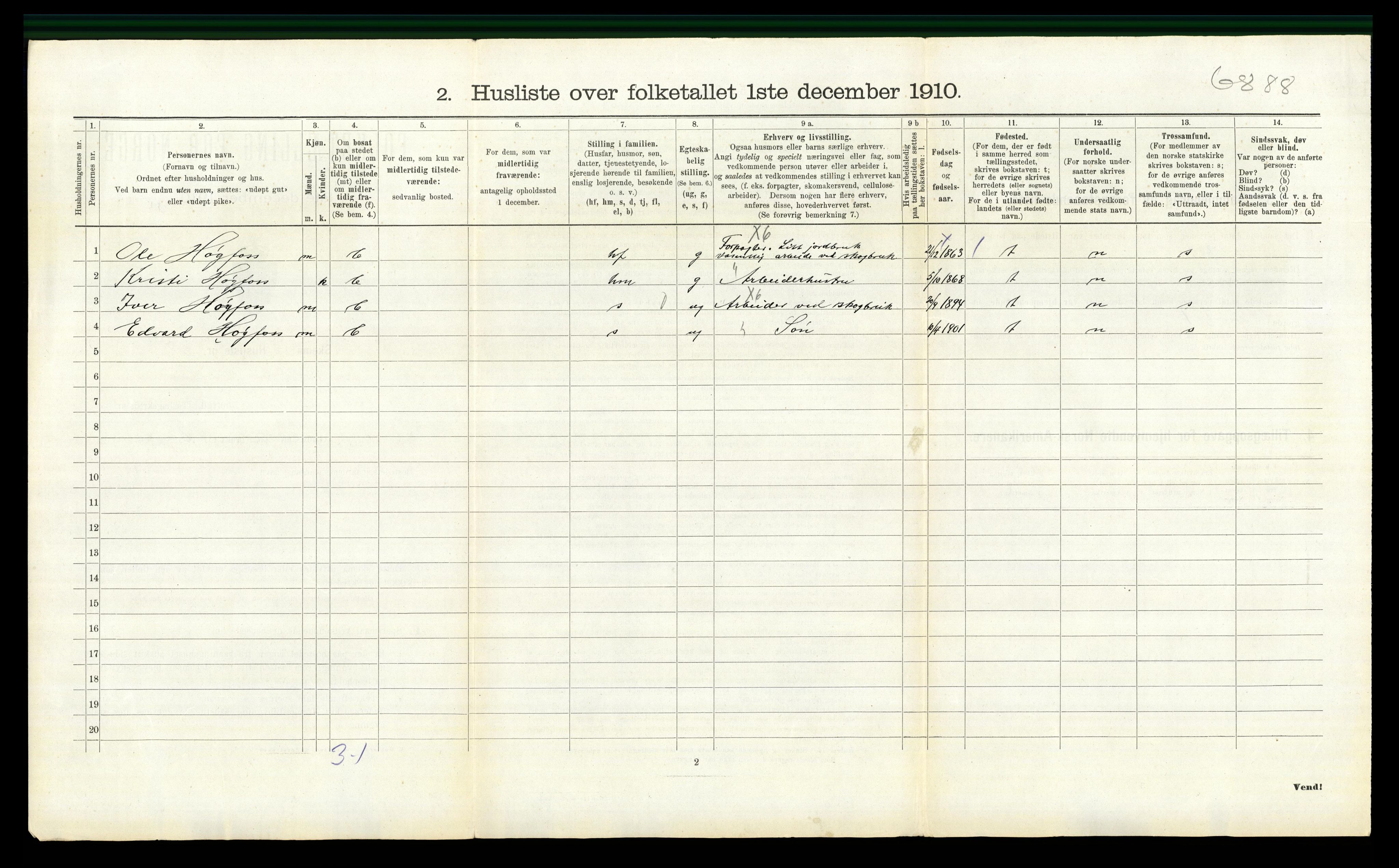 RA, 1910 census for Ådal, 1910, p. 1002