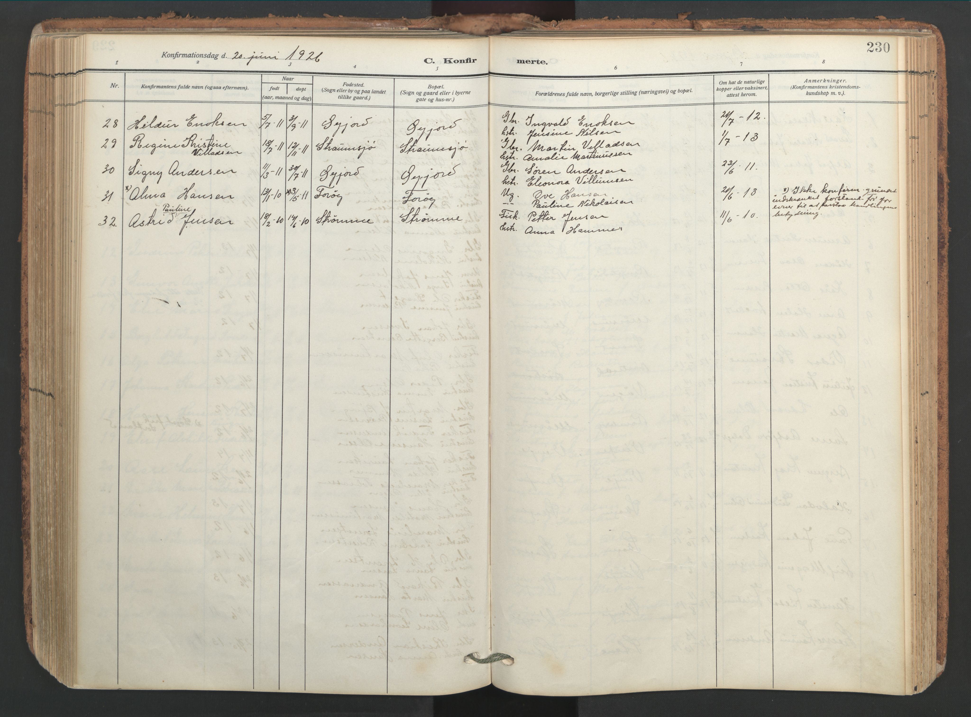Ministerialprotokoller, klokkerbøker og fødselsregistre - Nordland, SAT/A-1459/891/L1306: Parish register (official) no. 891A11, 1911-1927, p. 230