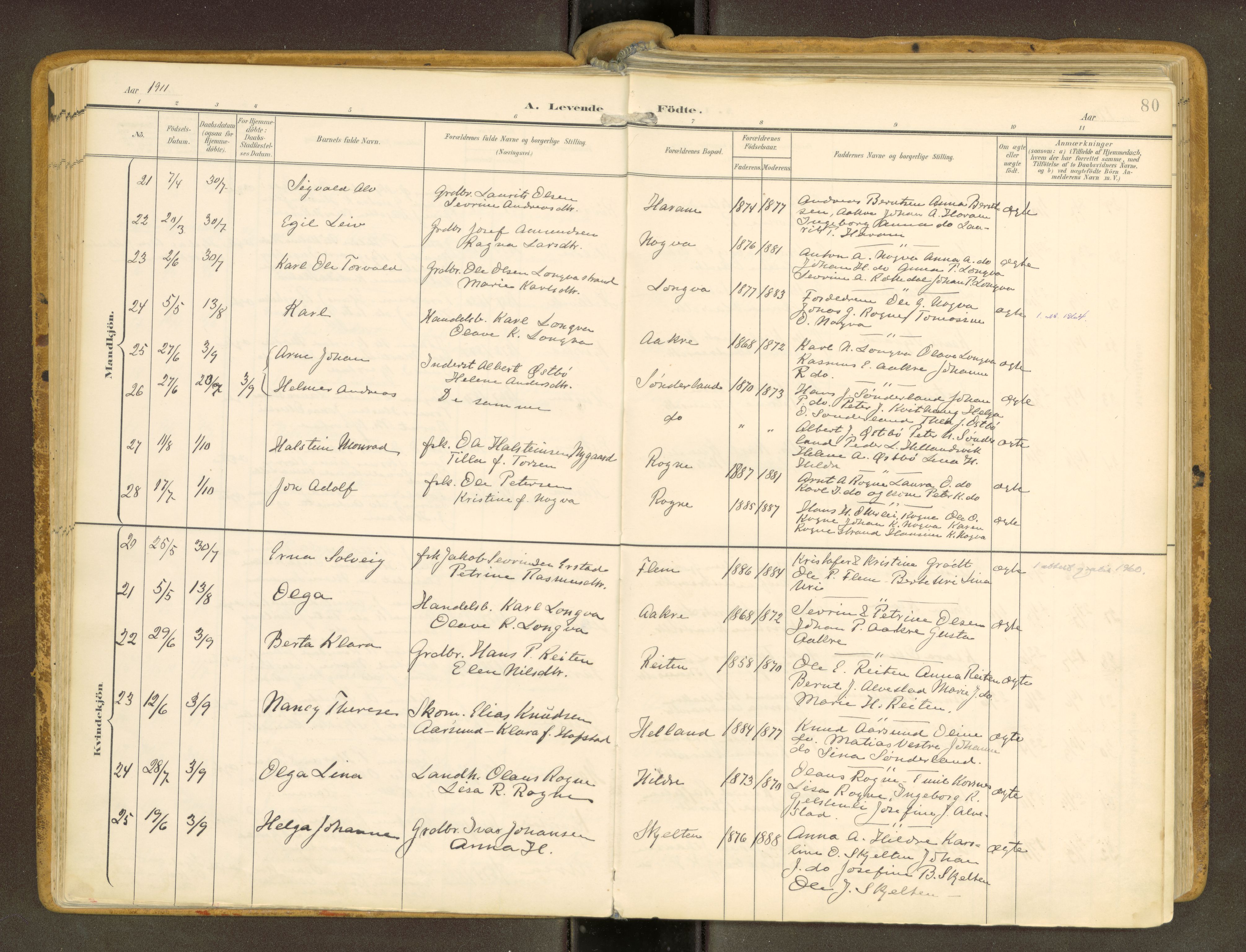 Ministerialprotokoller, klokkerbøker og fødselsregistre - Møre og Romsdal, SAT/A-1454/536/L0517: Parish register (official) no. 536A--, 1897-1917, p. 80